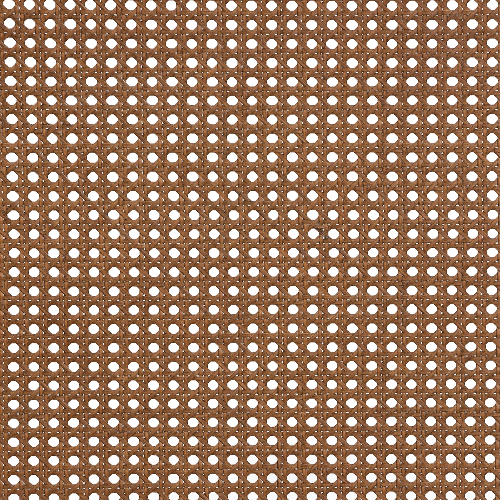 Baxton Studio Risha Mid-Century Modern Ash Walnut Finished Wood and Rattan Queen Size Headboard