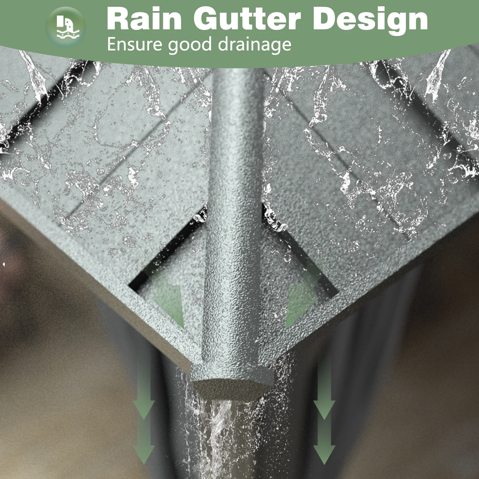 VEIKOUS 12'x12' Outdoor Hardtop Gazebo, Double Roof Metal Gazebo for Patio, Garden, Lawn, Party, Gray