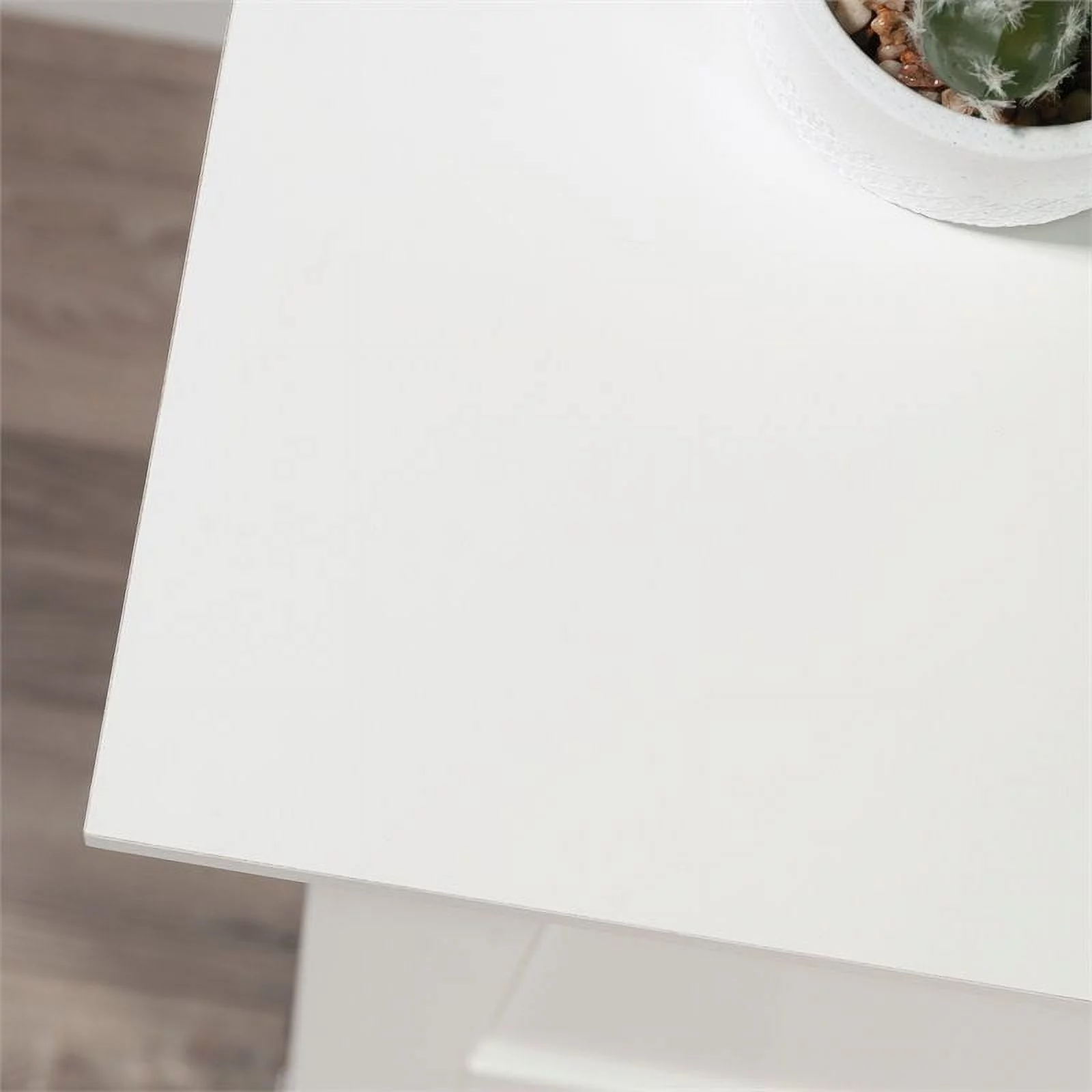 Pemberly Row Modern Engineered Wood Multi-Purpose Storage Craft Armoire in White