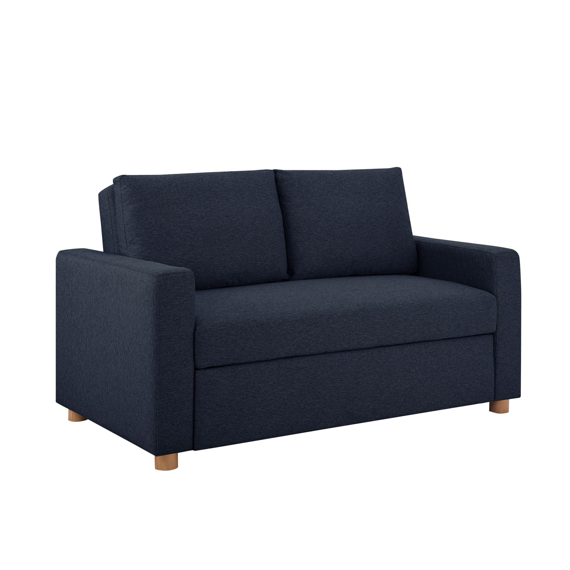 Serta Tacoma Convertible Sofa in Navy Blue Fabric Upholstery