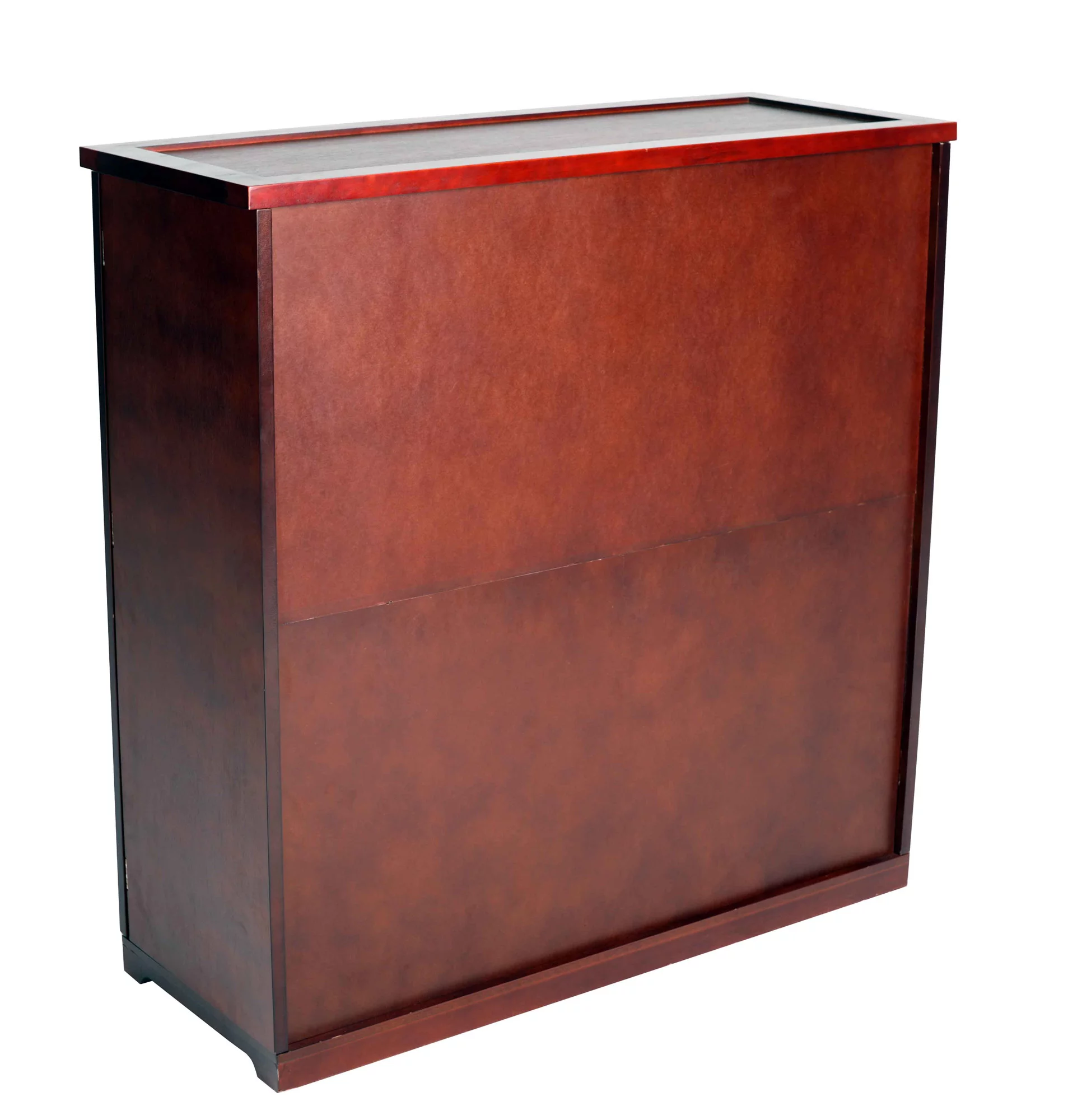 3.25' Mahogany Brown Indoor Home Furniture Collections 6-Tier Wooden Shoe Dresser