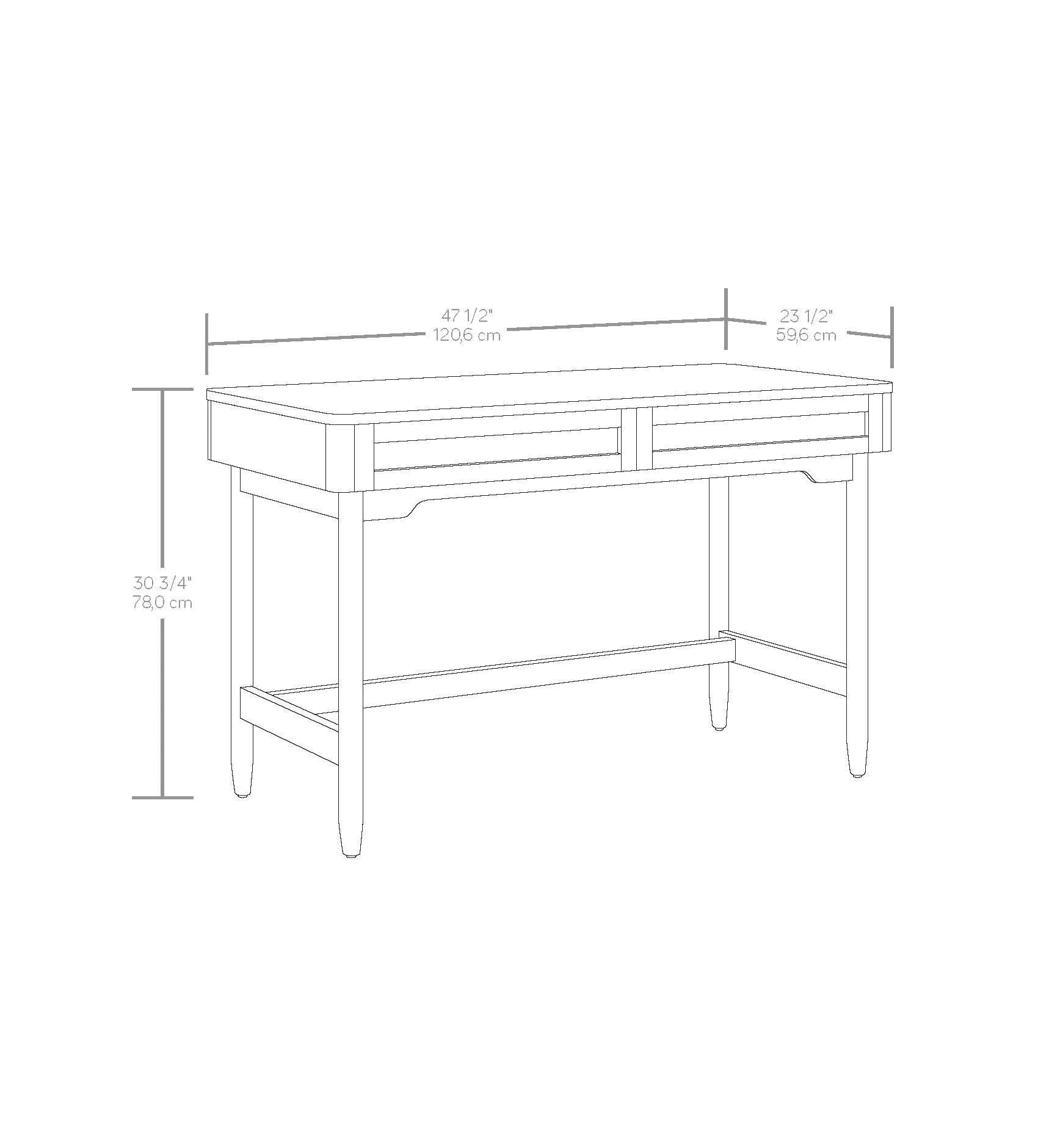 Better Homes & Gardens Springwood Caning Desk, Light Honey Finish