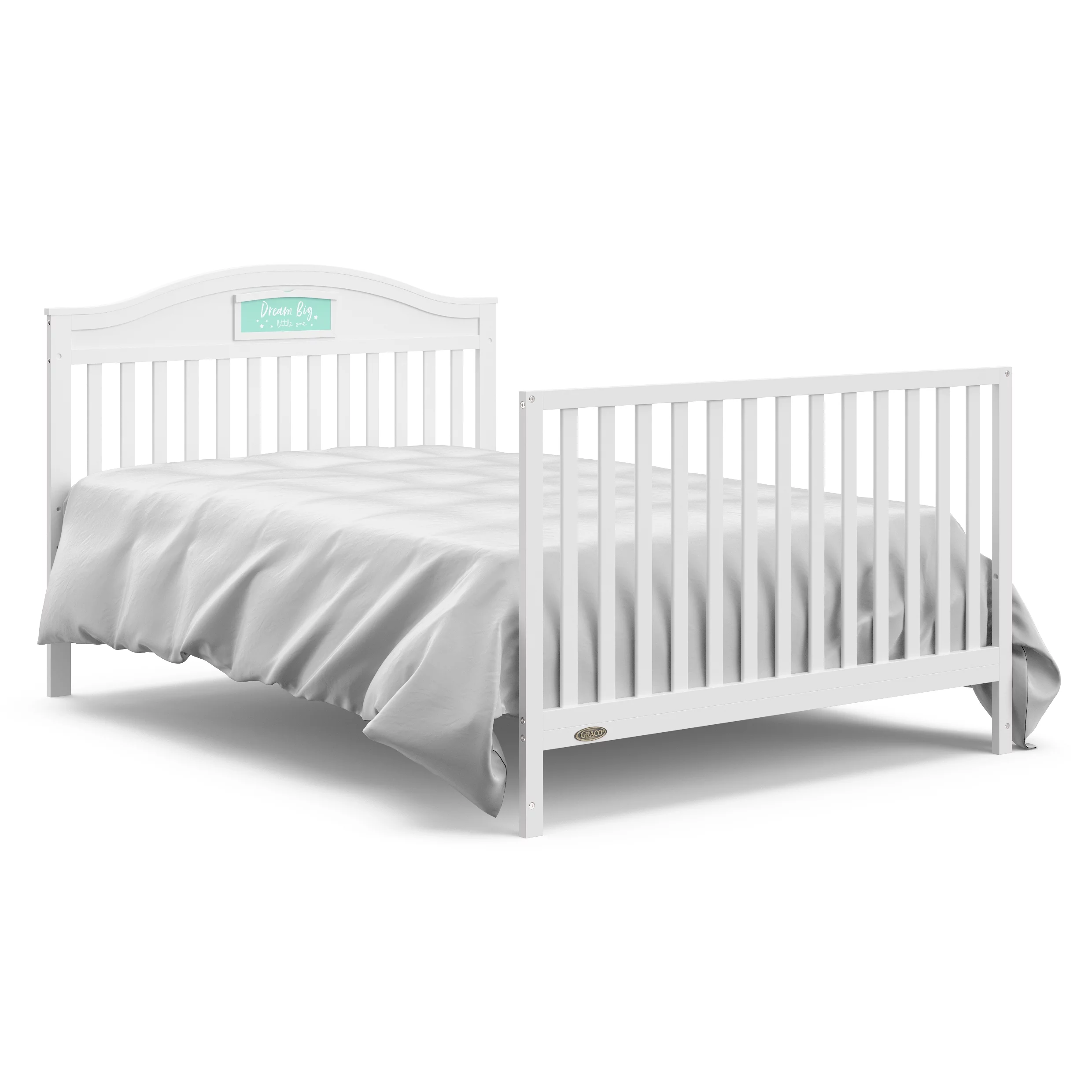 Graco Story 5-in-1 Convertible Baby Crib with Drawer, White