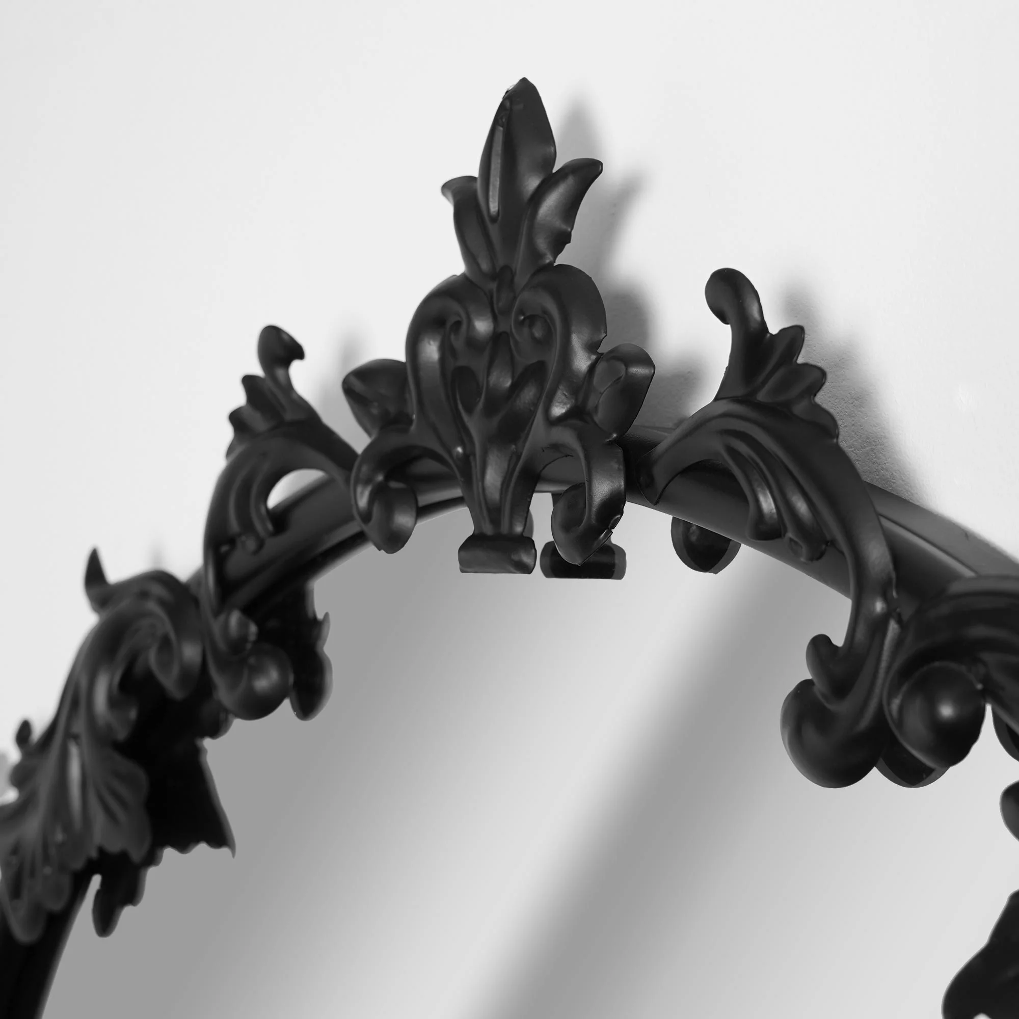 Head West Arch Black Ornate Metal Framed Accent Wall Mirror- 22