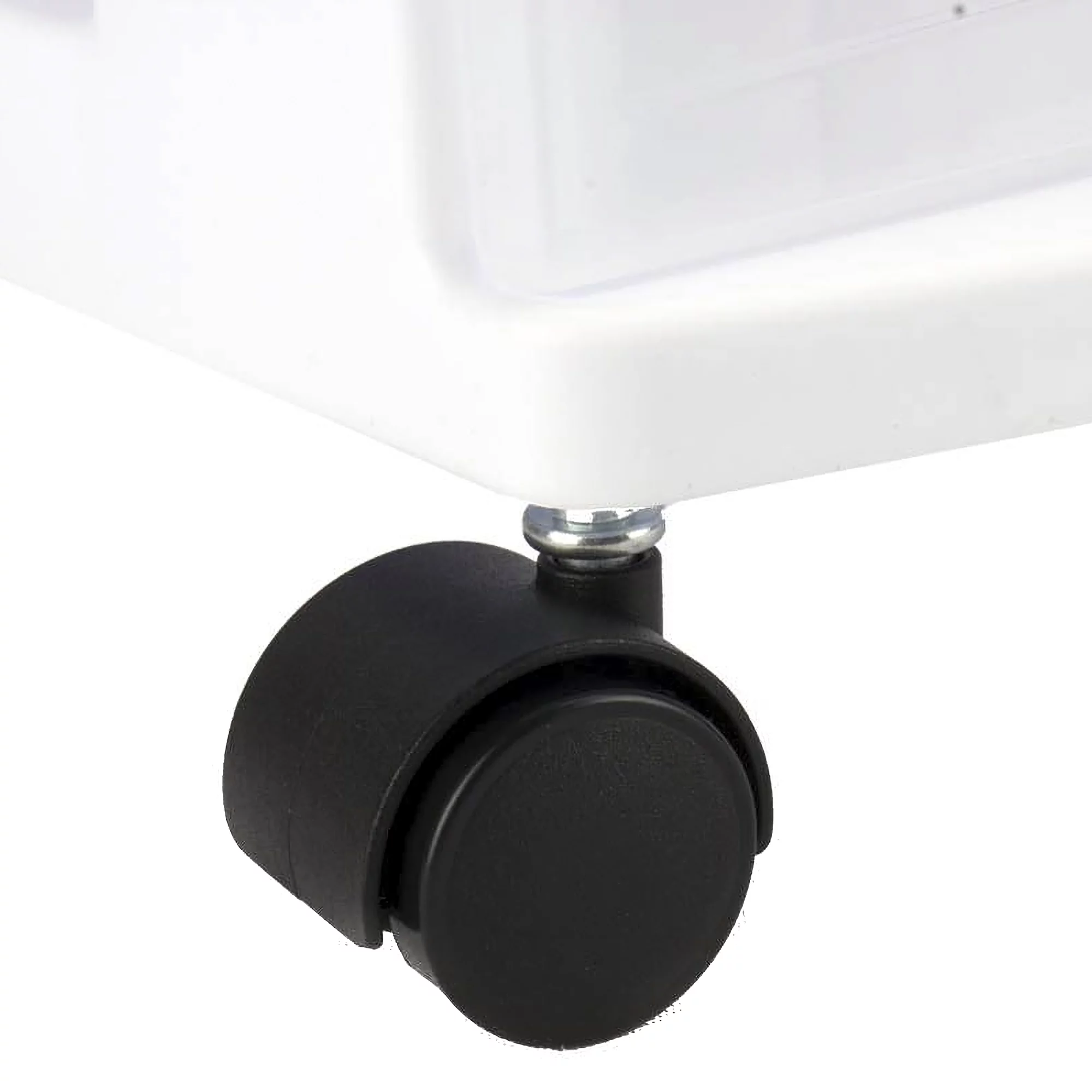 Sterilite 3 Drawer Storage Cart, Plastic Rolling Organizer with Wheels, 4 Pack