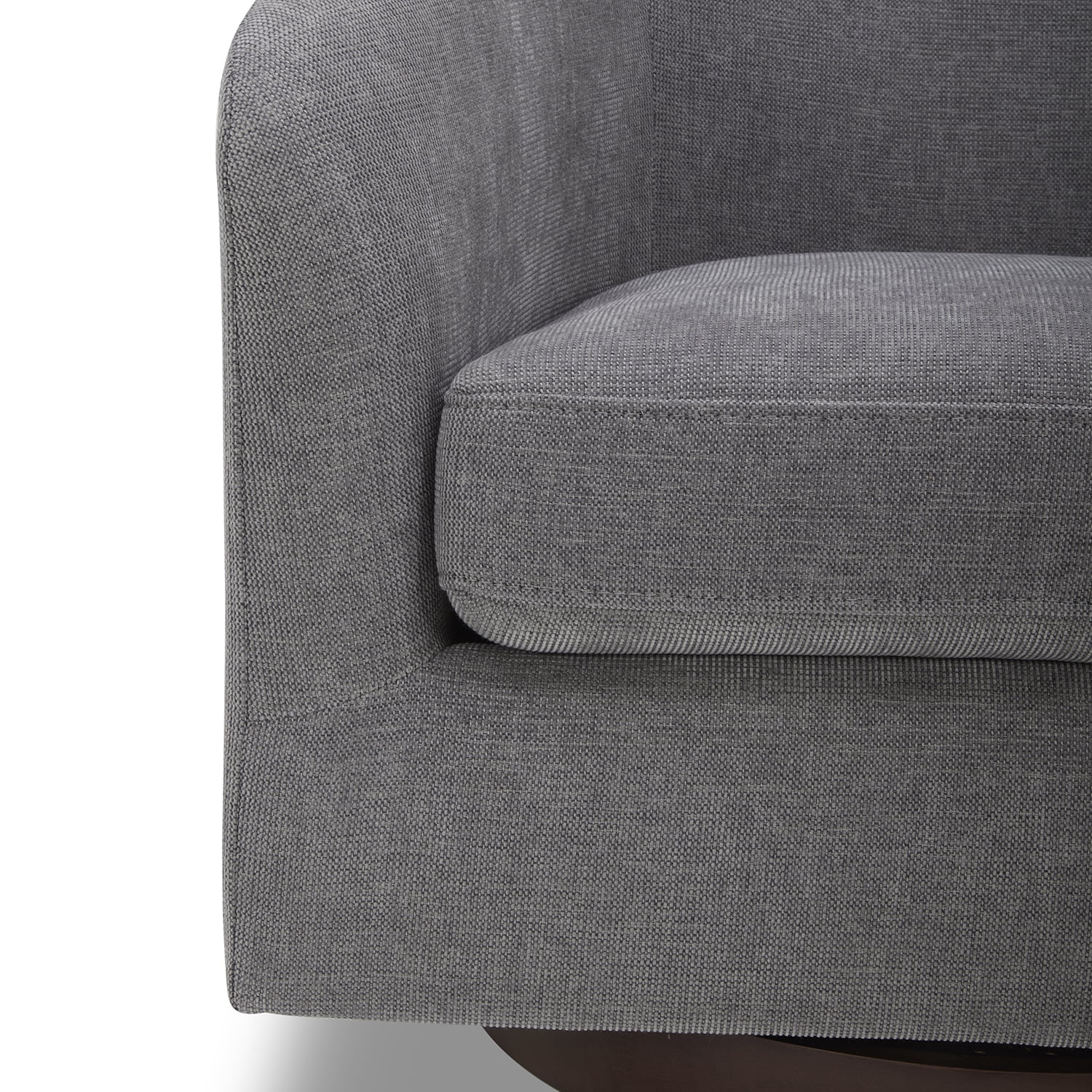 Better Homes & Gardens Bradford Wooden Base Modern Swivel Chair, Gray