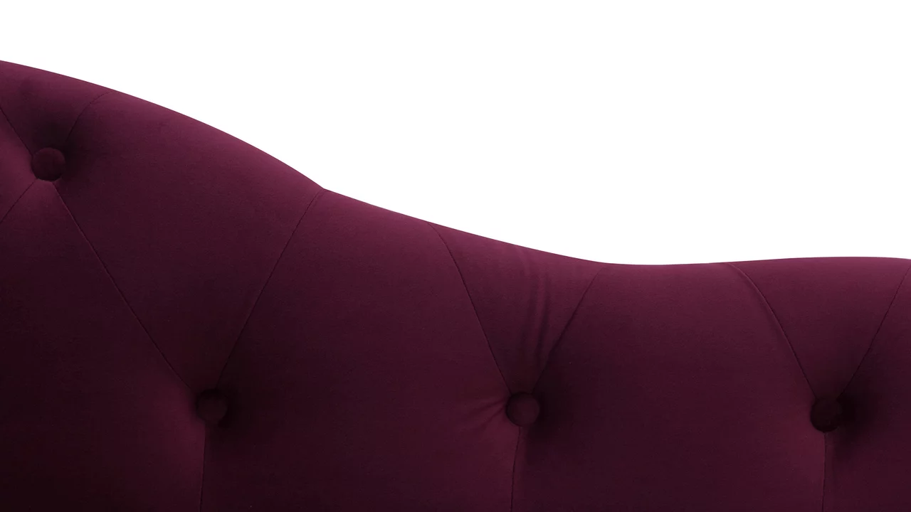 Samuel Tufted Roll Arm Chaise Lounge Burgundy