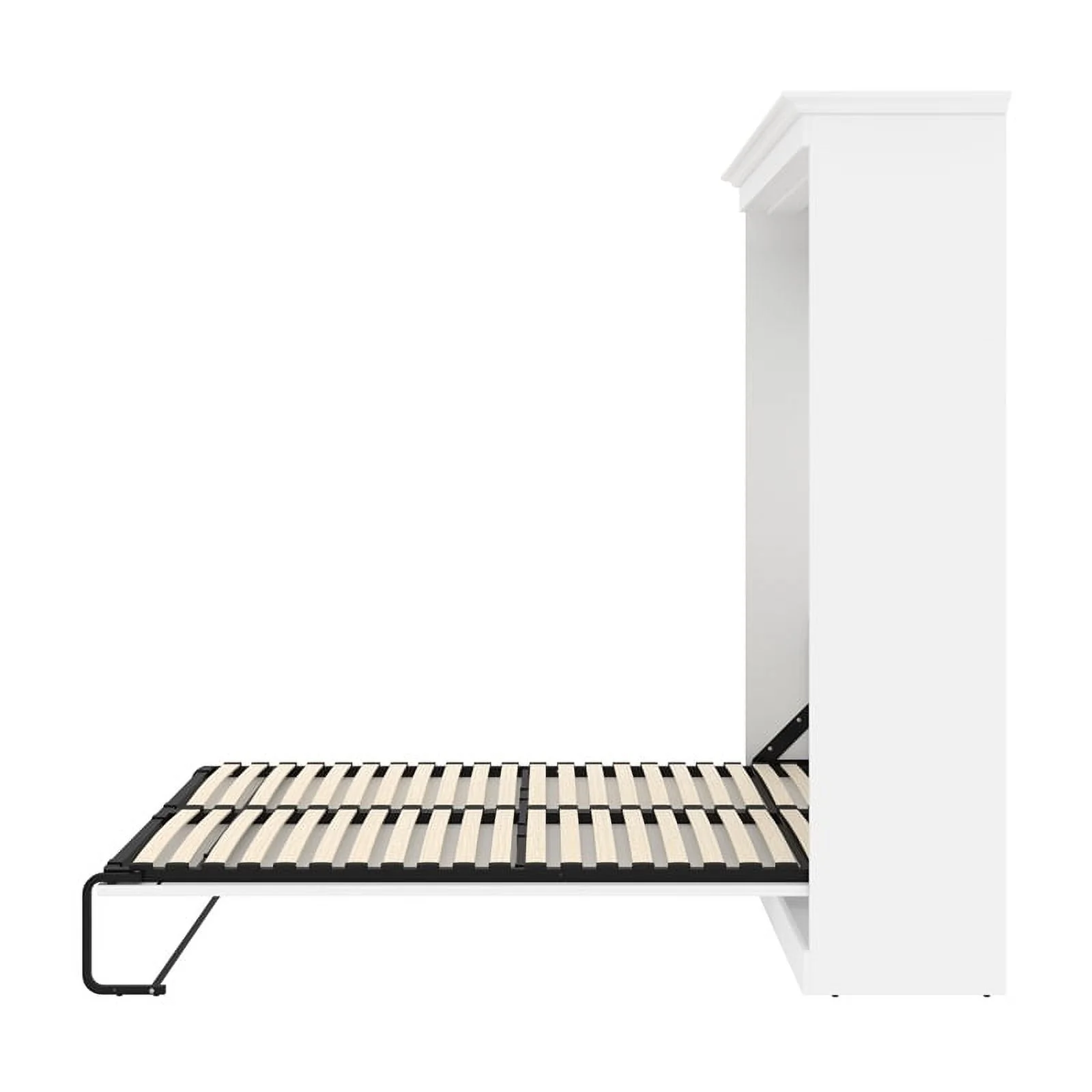 Atlin Designs Wood Queen Murphy Bed with Closet Organizers in Gray/White