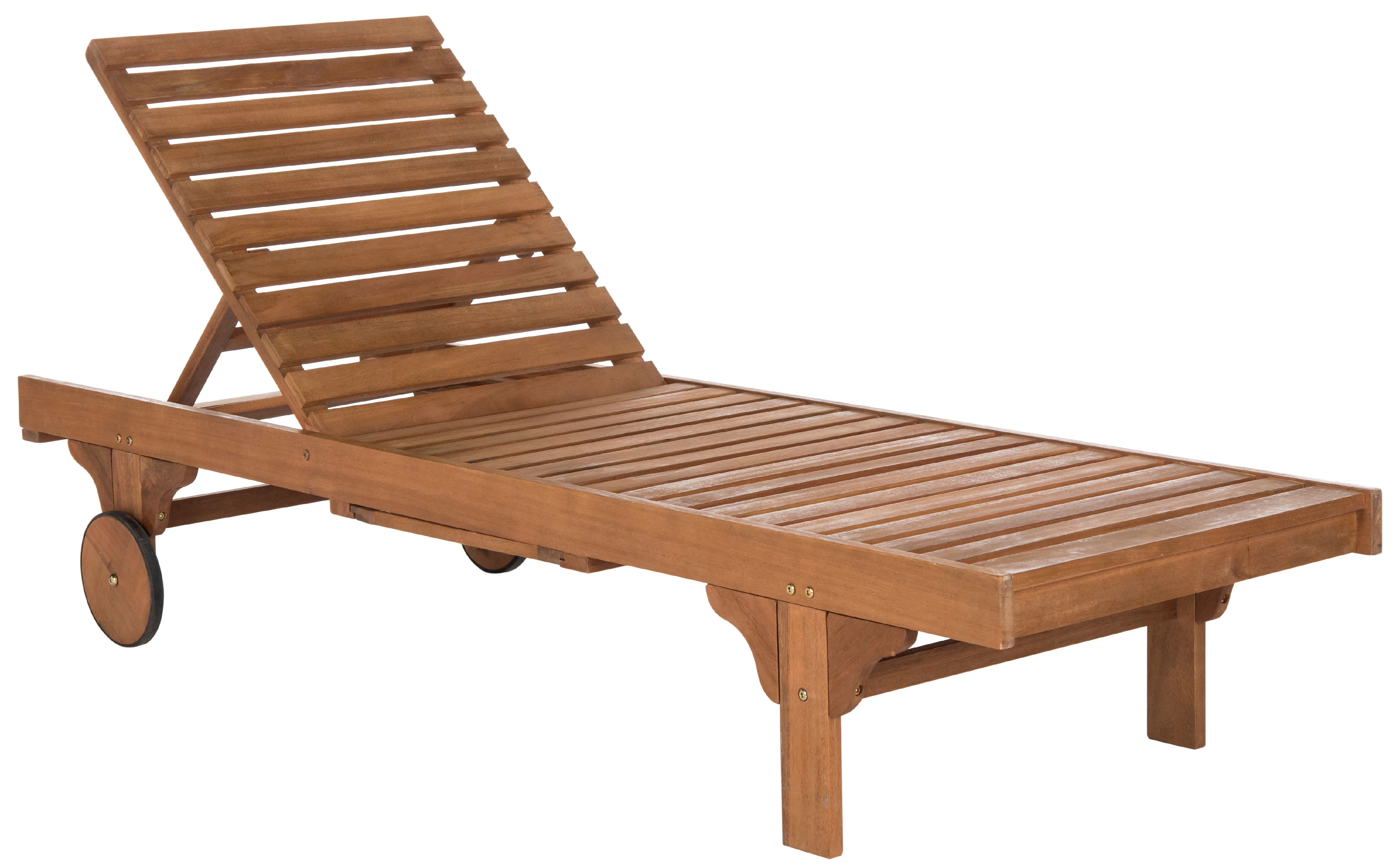 SAFAVIEH Outdoor Collection Newport Chaise Chair & Side Table Natural/Beige