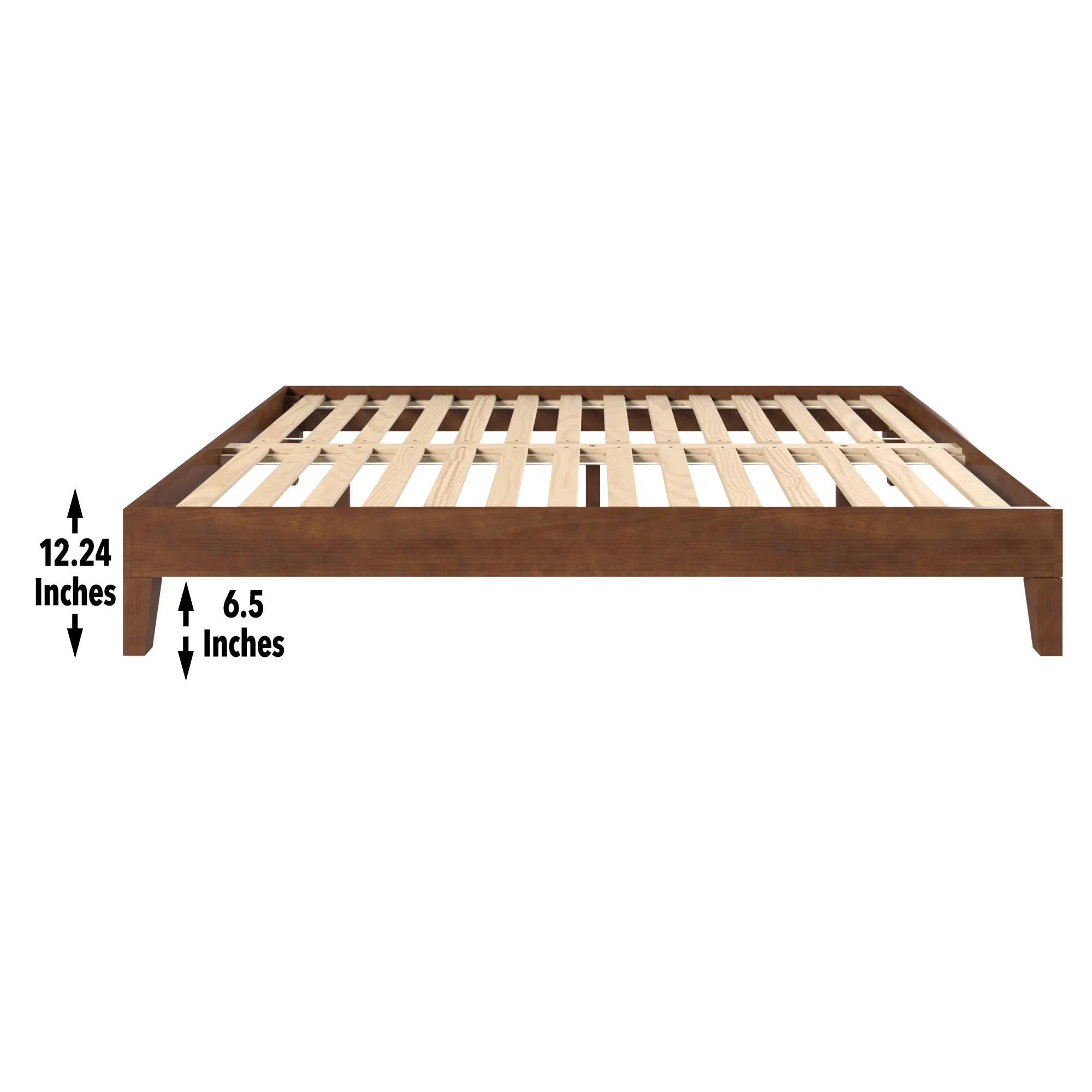 Nix King Natural Wood Platform Bed