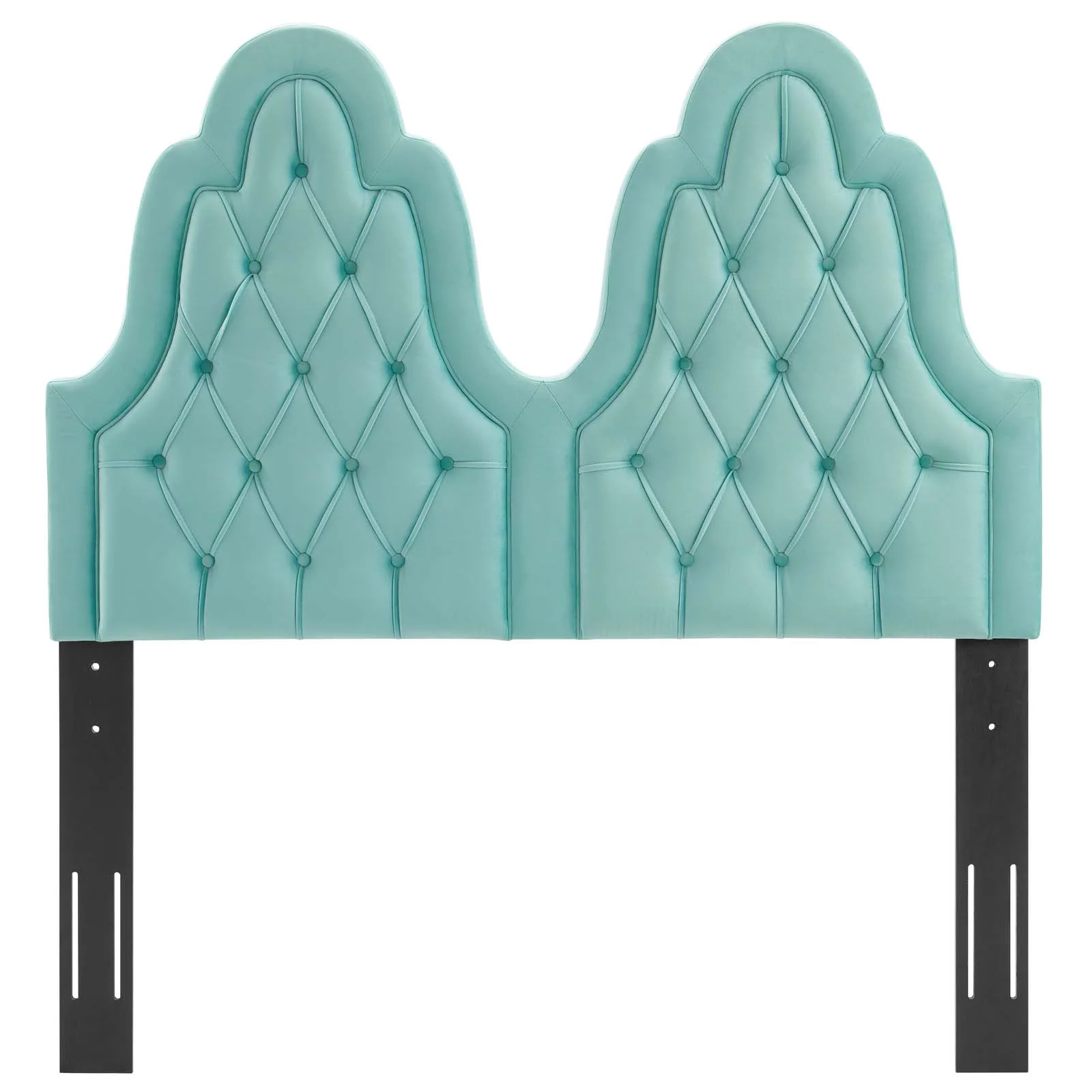 Modway Augustine Tufted Performance Velvet Full/Queen Headboard in Mint