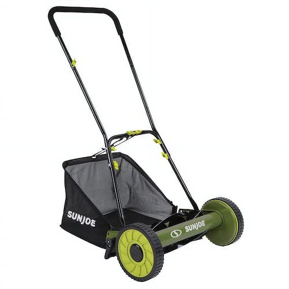 Sun Joe 16-inch Manual Reel Mower W/ Grass Catcher, 4-Position