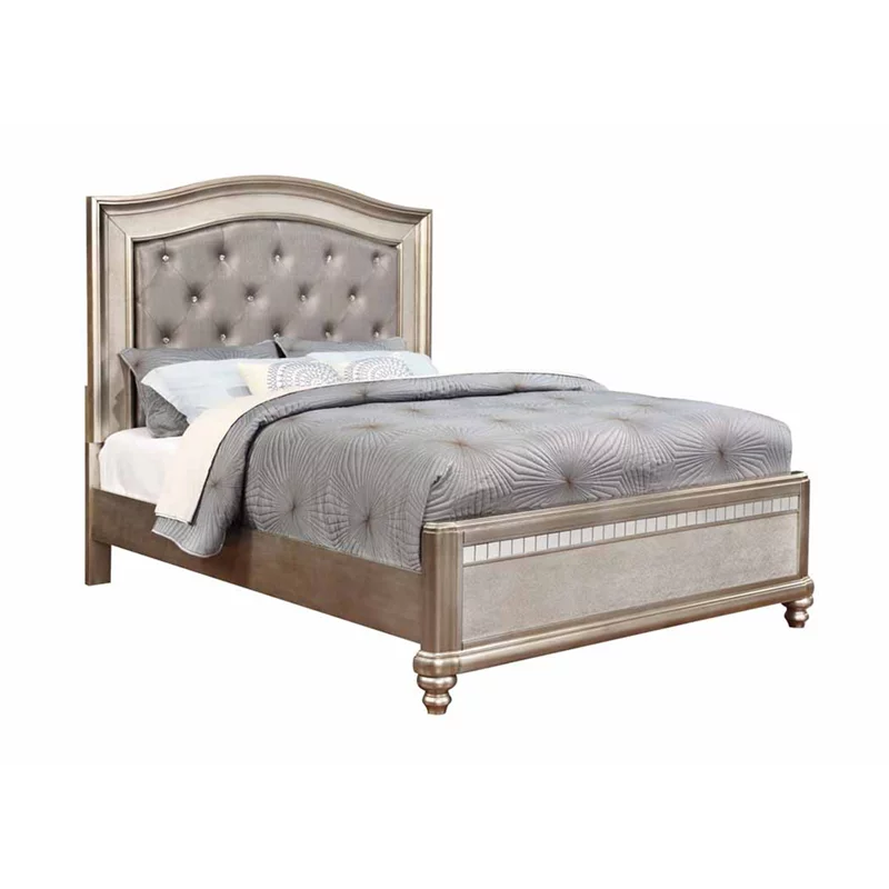 Bling Game Bedroom Set Metallic Platinum