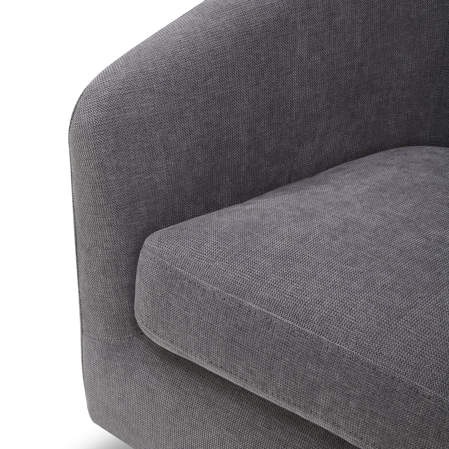 Better Homes & Gardens Bradford Wooden Base Modern Swivel Chair, Gray