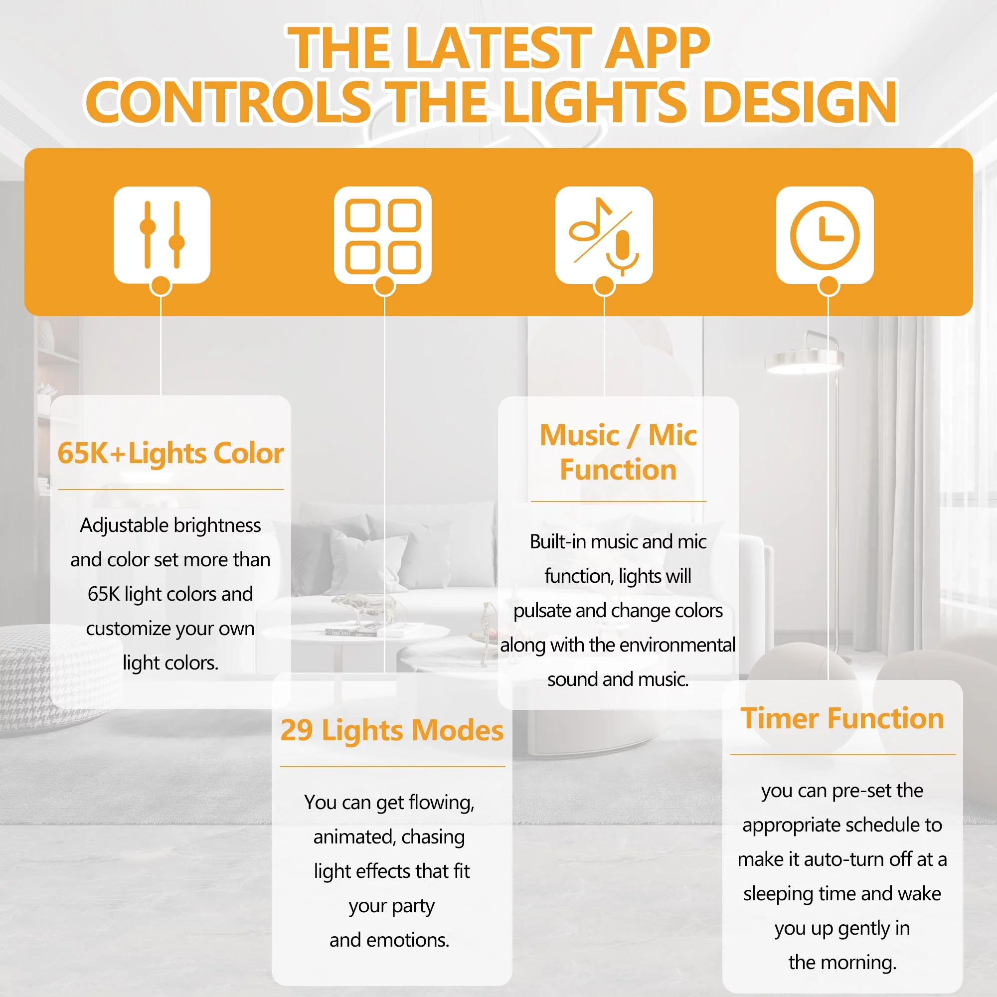 Floating TV Stand for 80 inch TVs, Paproos 71in Long LED Floating TV Cabinet, High Gloss Floating Entertainment Center with APP/Remote Control, Media Console Cabinet Living Room, White