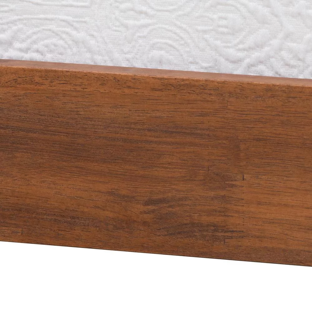 Baxton Studio Matilda Mid-Century Modern Ash Walnut Finished Wood Twin Size Daybed