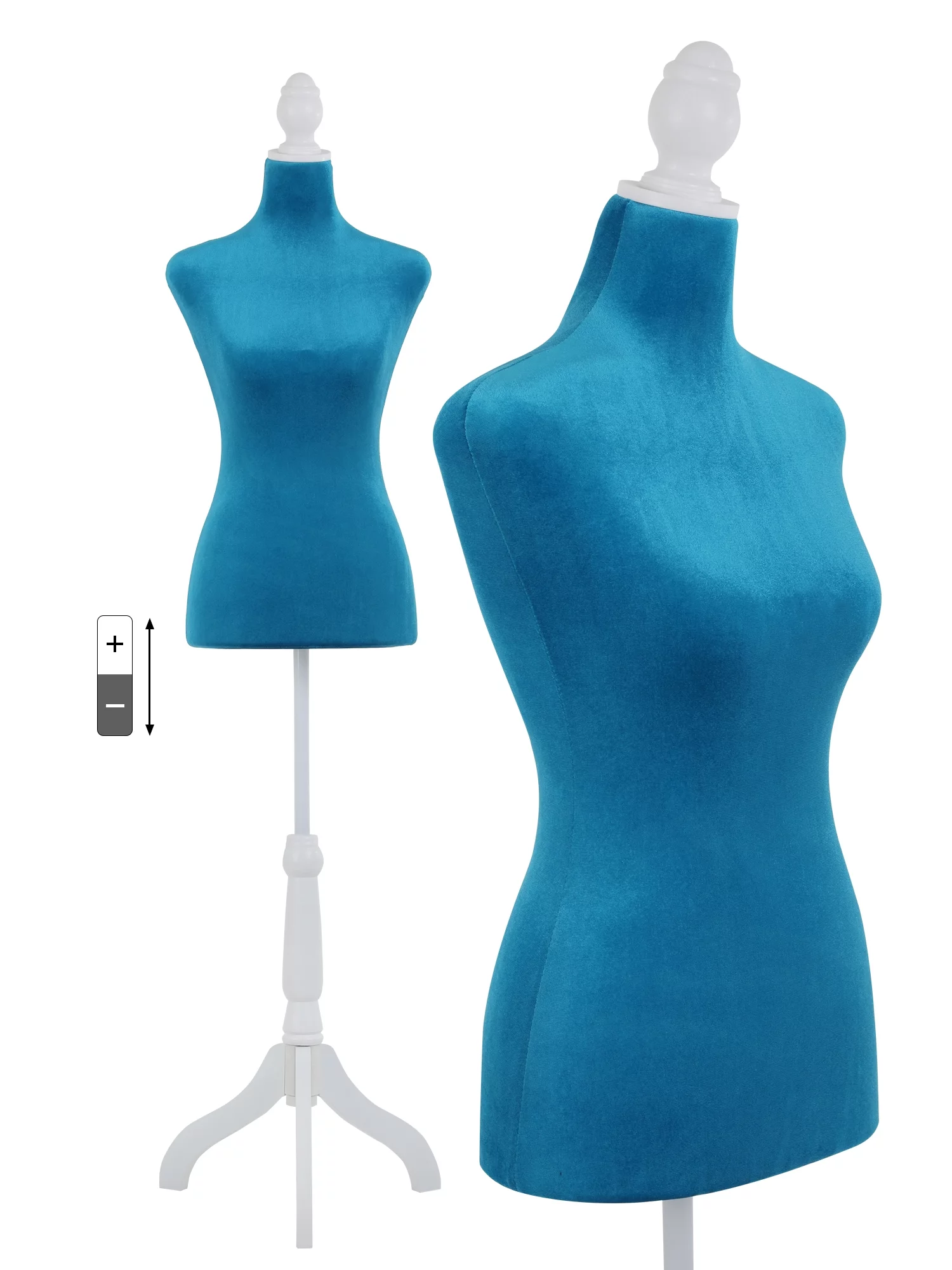 YRLLENSDAN Mannequin Body Torso Female, 49.6-63.6 inch Height Adjustable Sewing Mannequin Woman Foam Torso with Base Stand for Sewing Clothes Dress Form Display