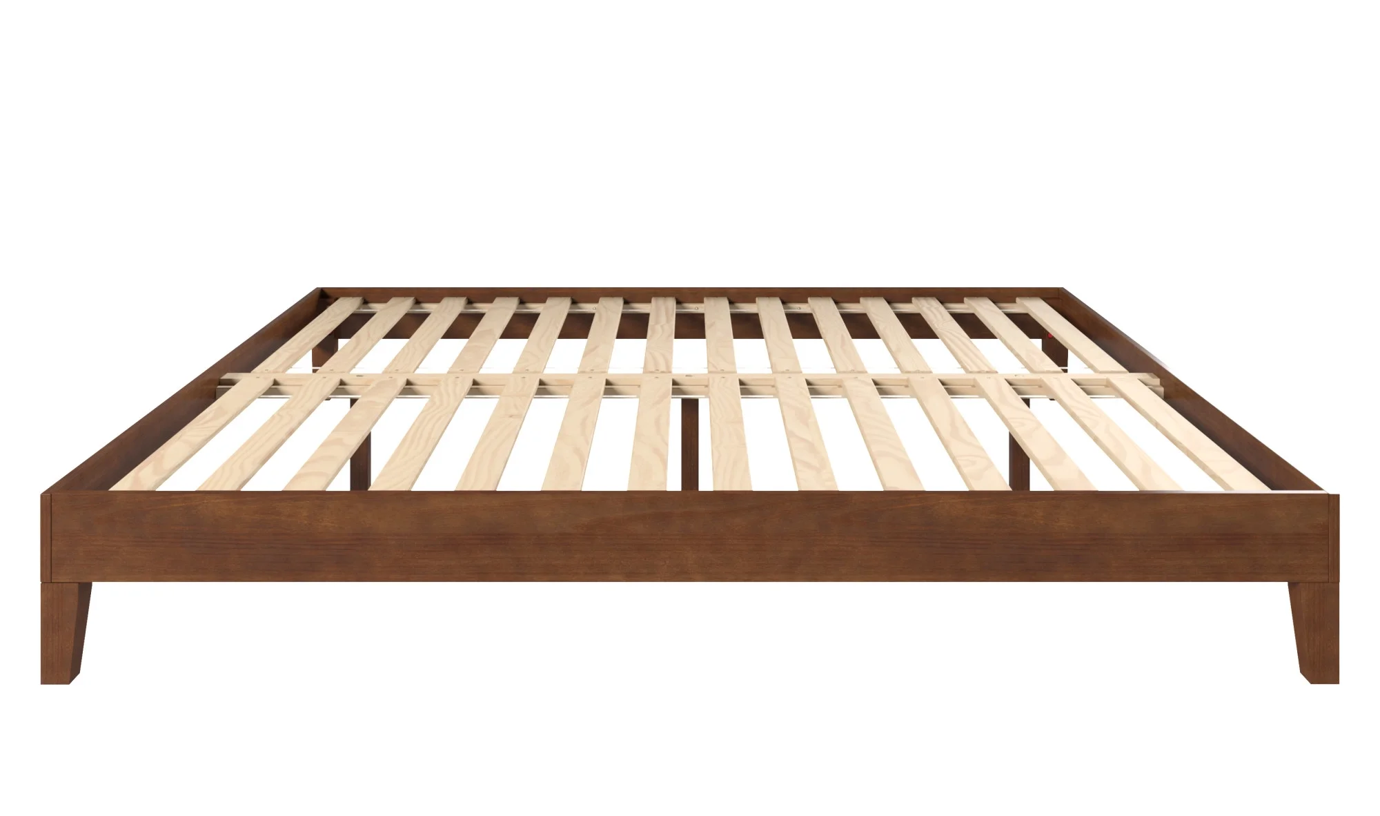Nix King Natural Wood Platform Bed