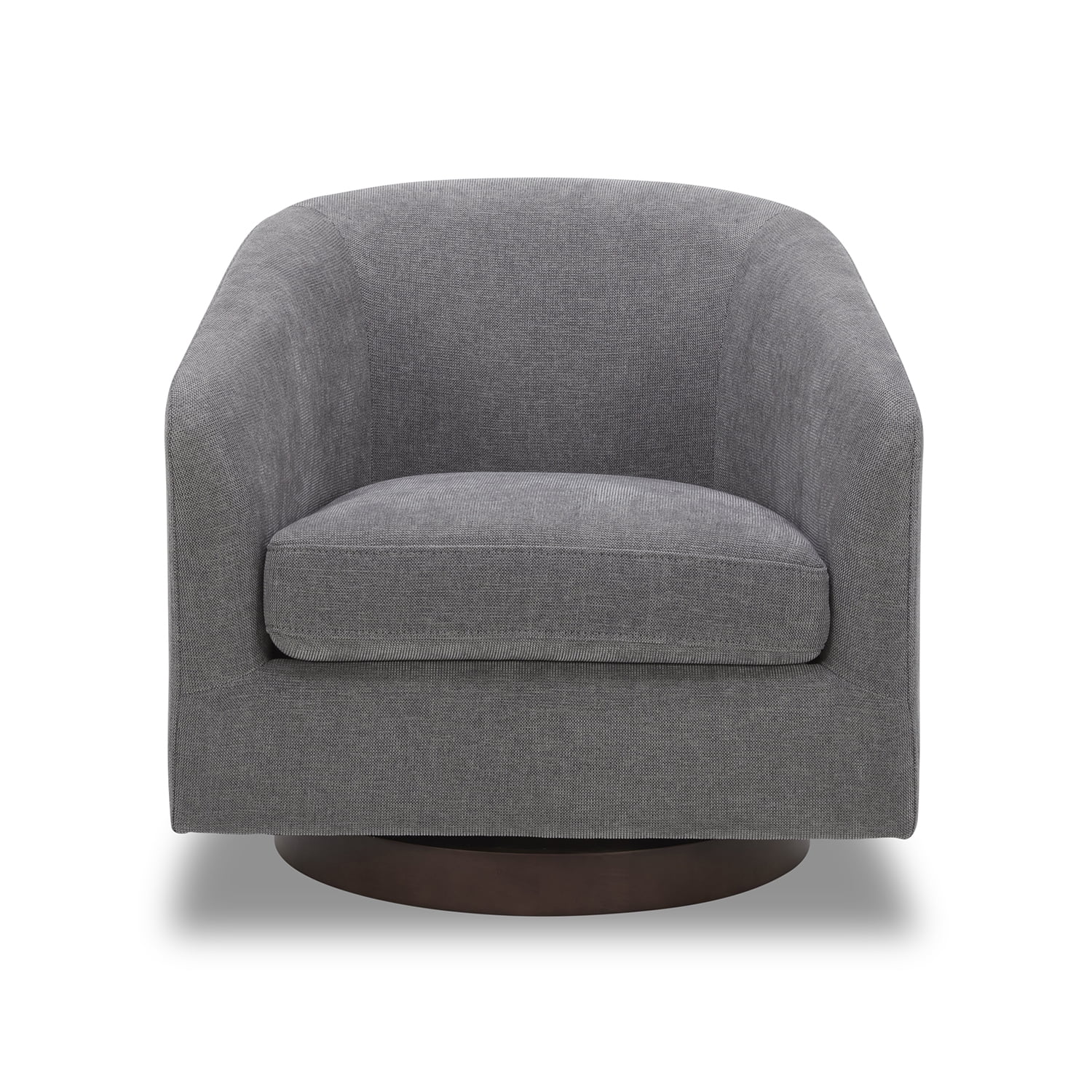 Better Homes & Gardens Bradford Wooden Base Modern Swivel Chair, Gray