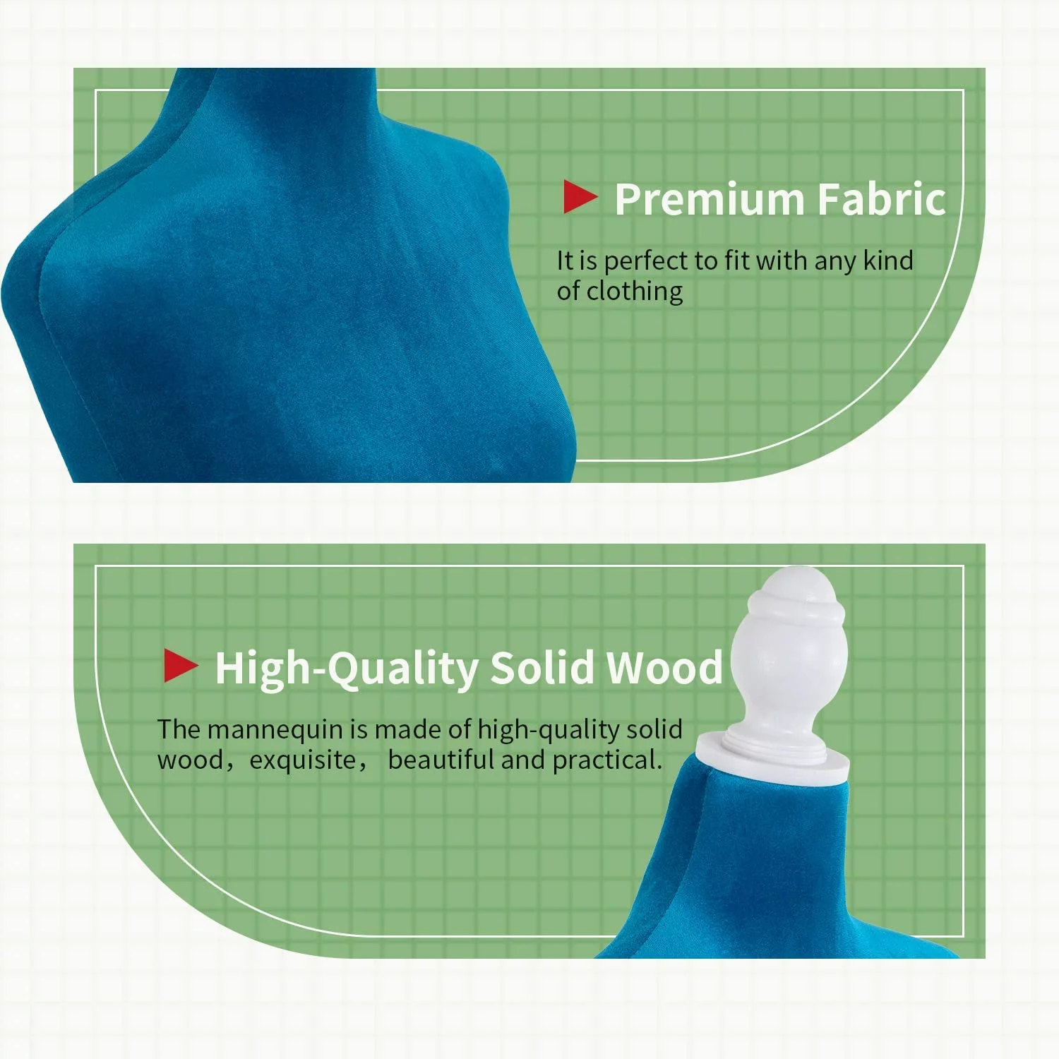 YRLLENSDAN Mannequin Body Torso Female, 49.6-63.6 inch Height Adjustable Sewing Mannequin Woman Foam Torso with Base Stand for Sewing Clothes Dress Form Display