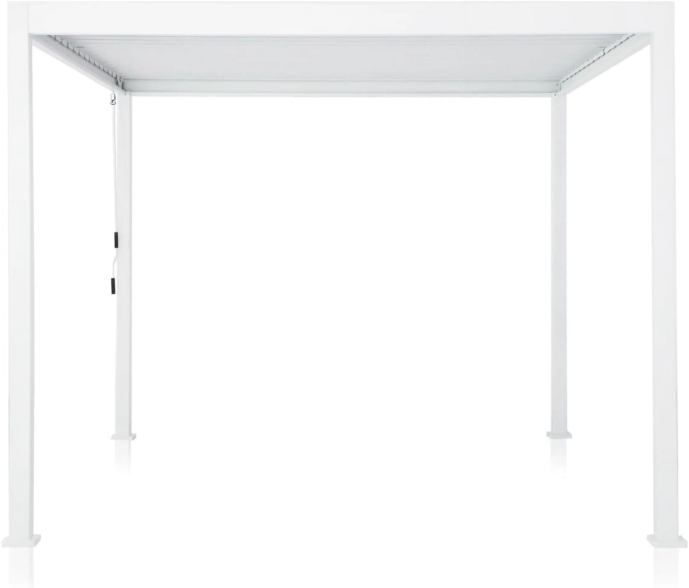 MIRADOR 111S 10x13 ft Outdoor Louvered Pergola, Aluminum Hardtop Gazebo w/ Adjustable Roof, White