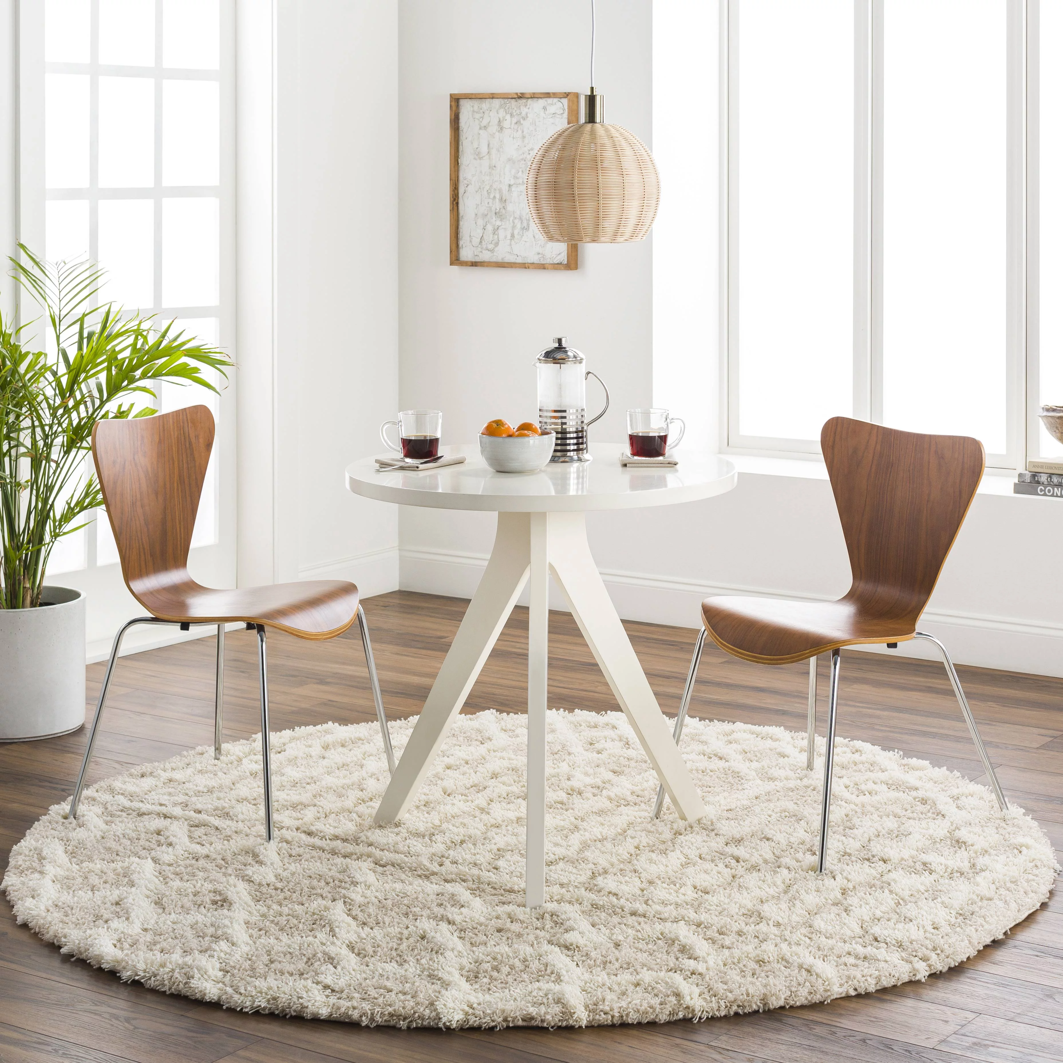 Mark&Day Area Rugs, 8ft Round Carter Global Cream Beige Area Rug (7'10