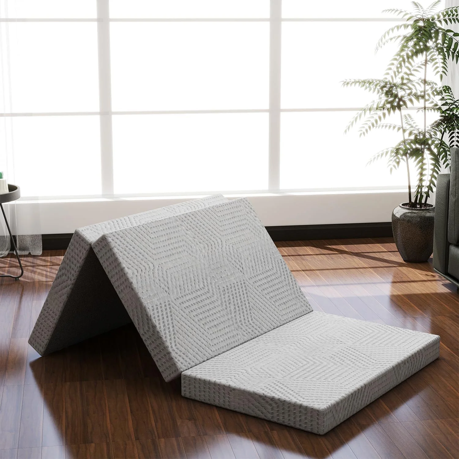 Folding Mattress Single Size With Storage Bag, 4 Inch Trifold Mattress With Breathable & Washable Cover Portable Foldable Mattress For Traveling, Camping, Guests, 75