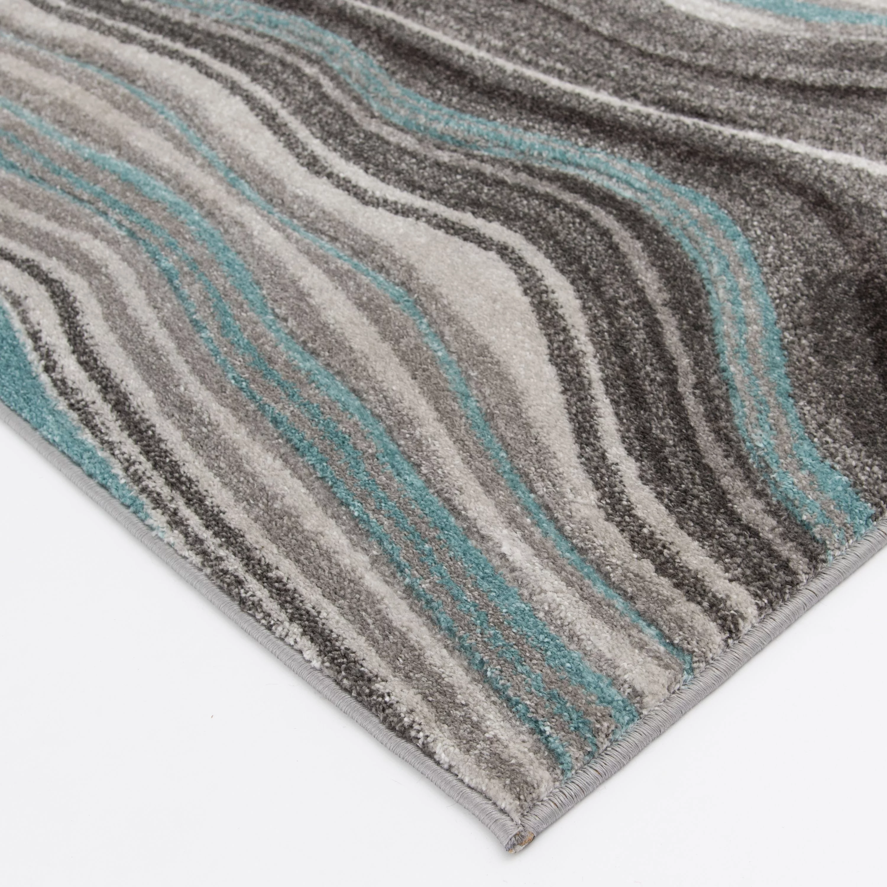 Better Homes & Gardens 8'x10' Waves Teal Indoor Area Rug