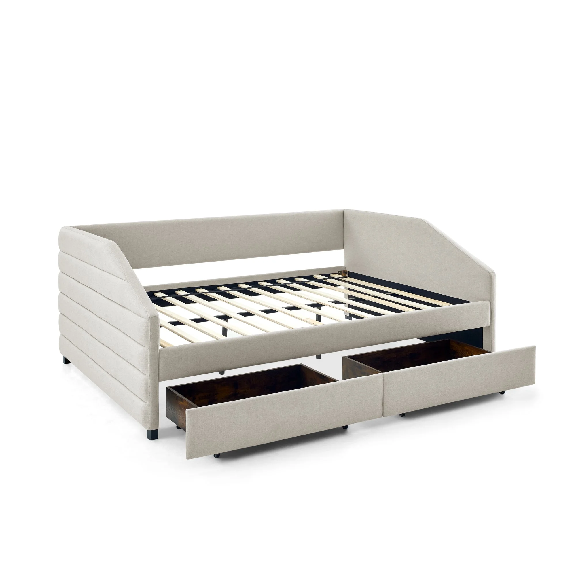 Goci Queen size Daybed with Drawers - Beige