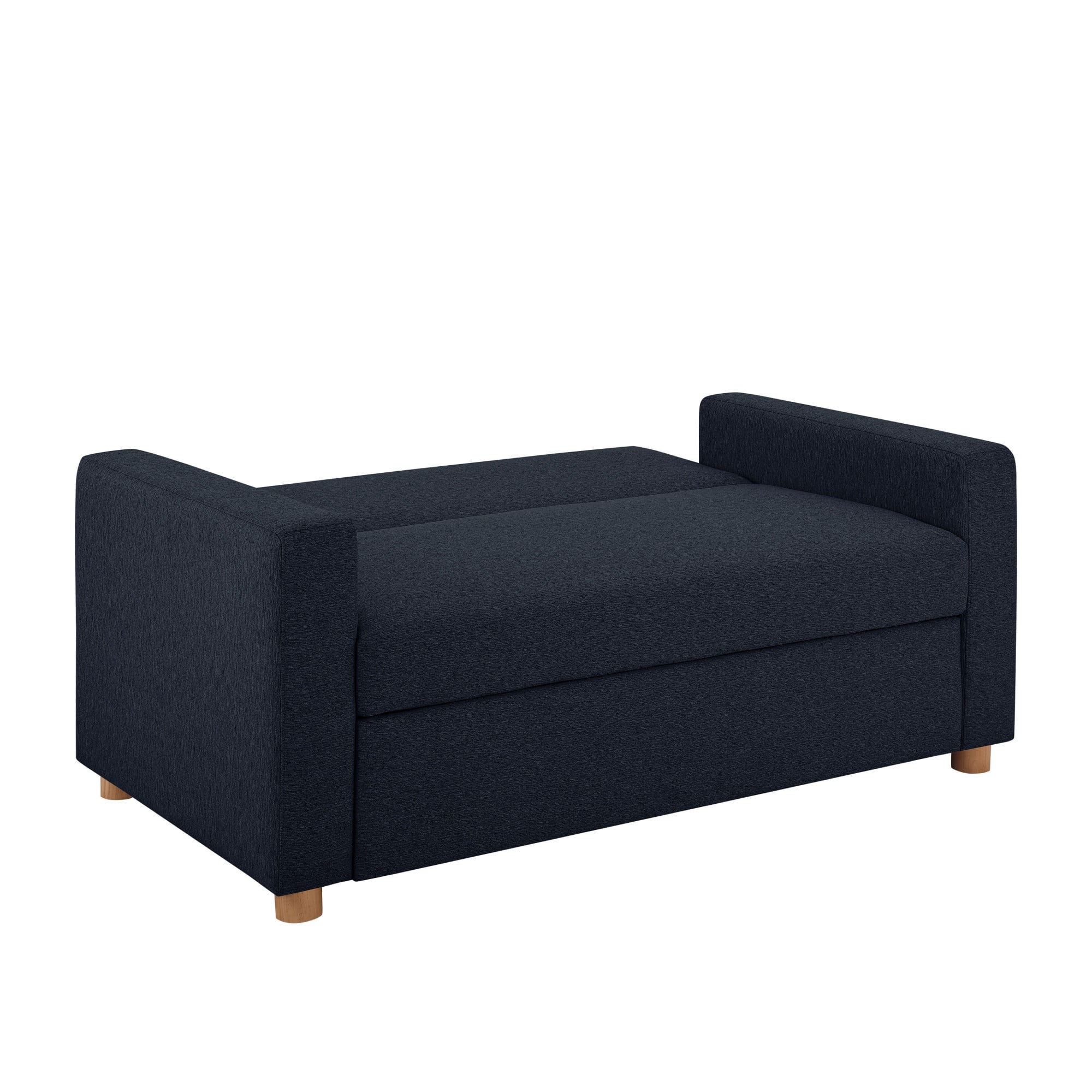 Serta Tacoma Convertible Sofa in Navy Blue Fabric Upholstery