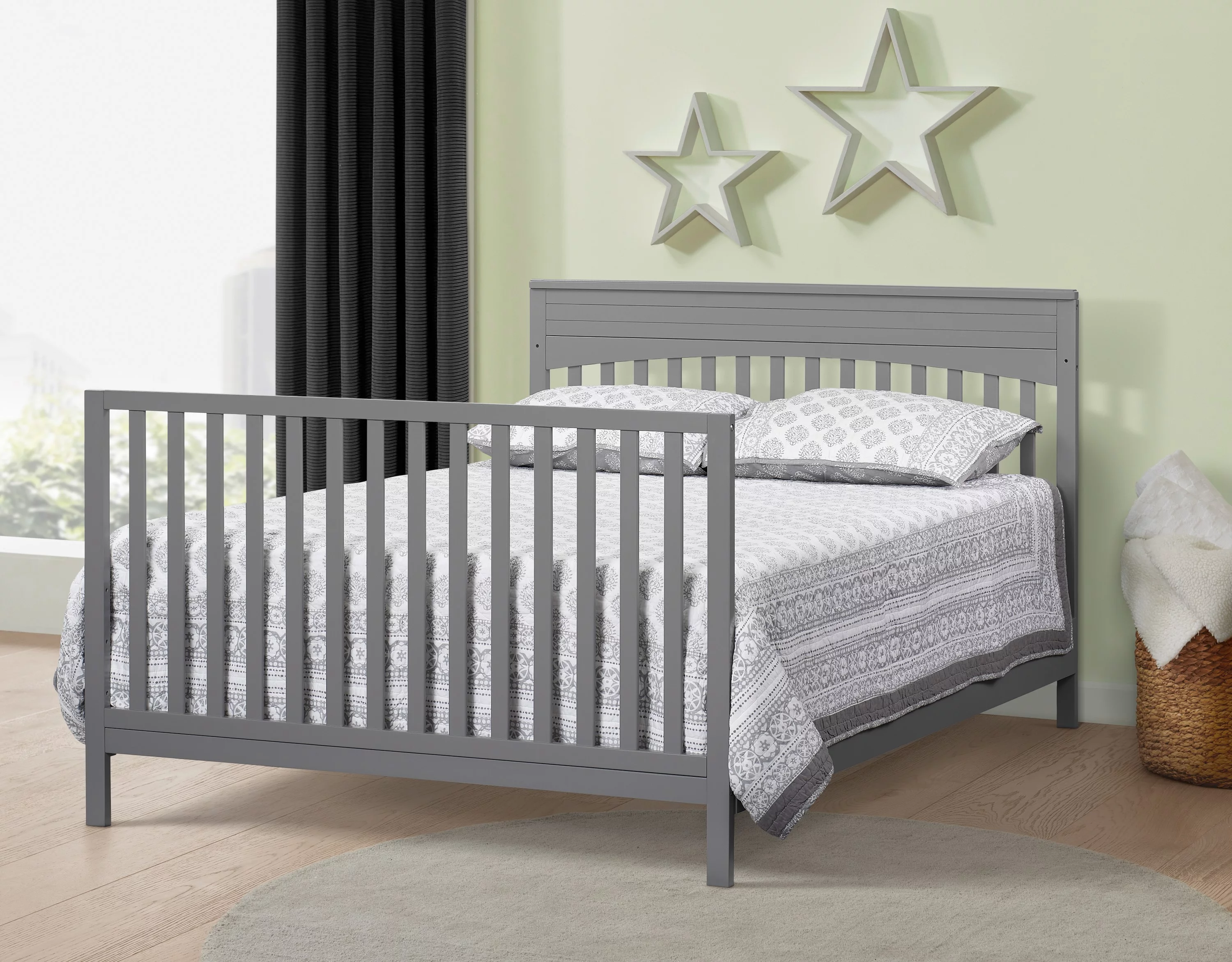 Oxford Baby Full Bed Conversion Kit for Harper 4-in-1 Convertible Crib, Dove Gray