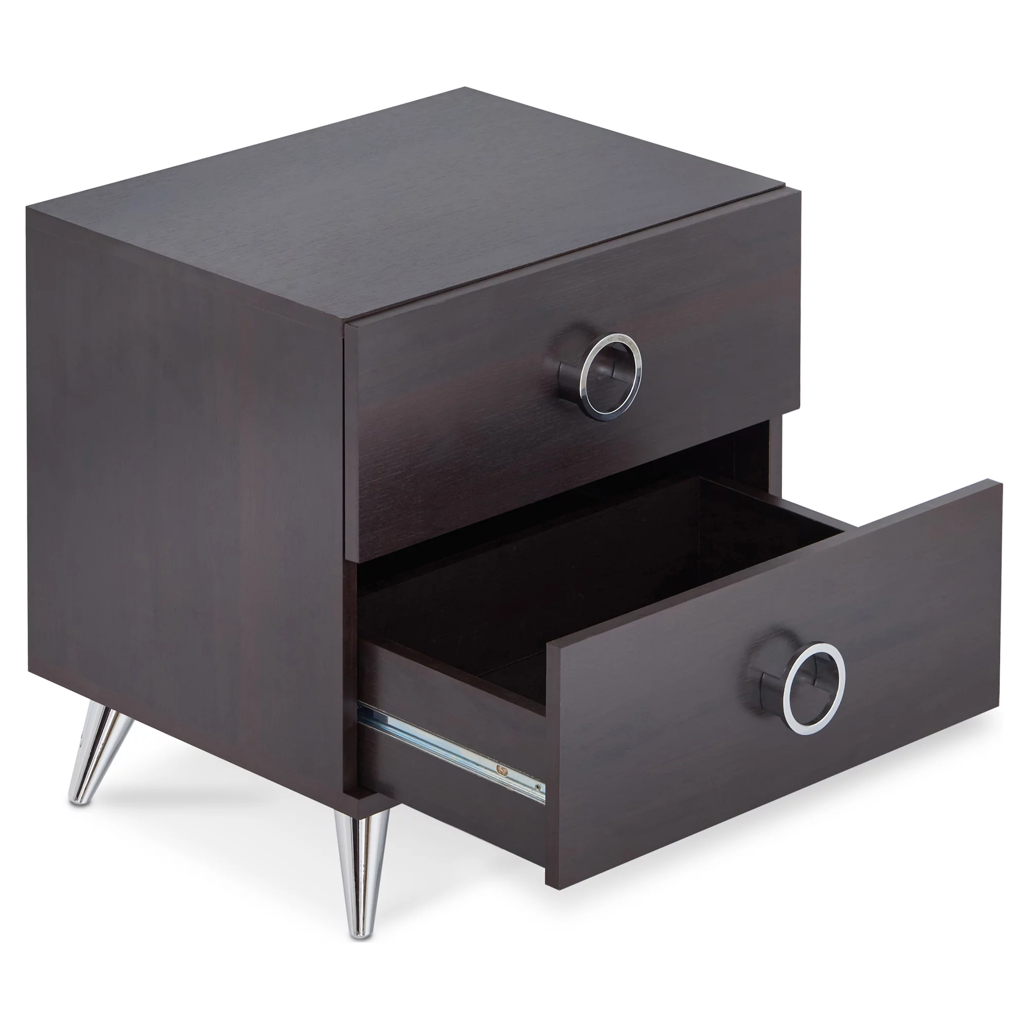 ACME Elms Accent Table with 2 Drawers in Espresso