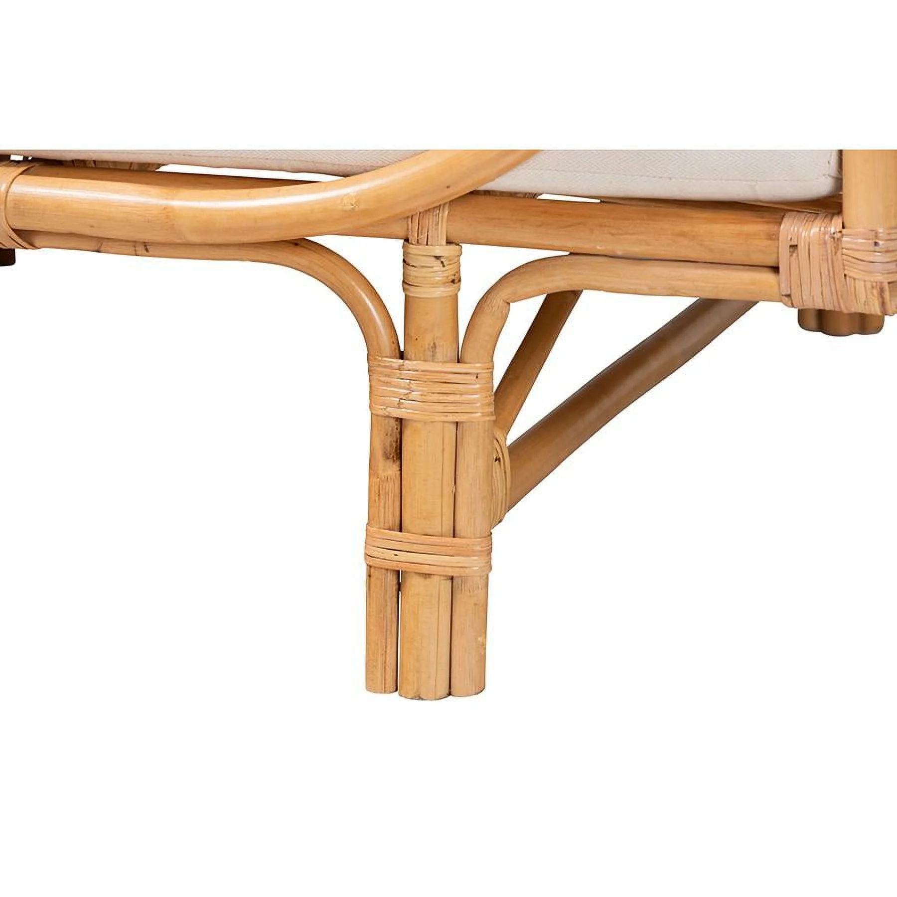 bali & pari Davida Modern Bohemian Natural Brown Rattan Daybed