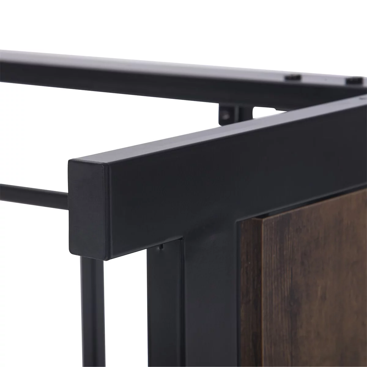 SENTERN Metal and Wood Bed Frame with Headboard and Footboard ,Full Size Platform Bed