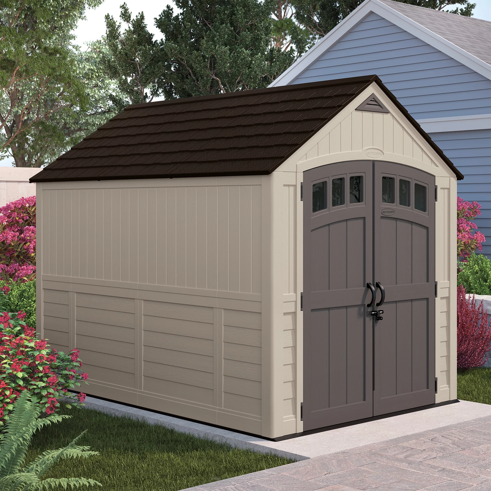 Suncast 481 cu. ft. 7 x 10 Carlisle Outdoor Resin Storage Shed