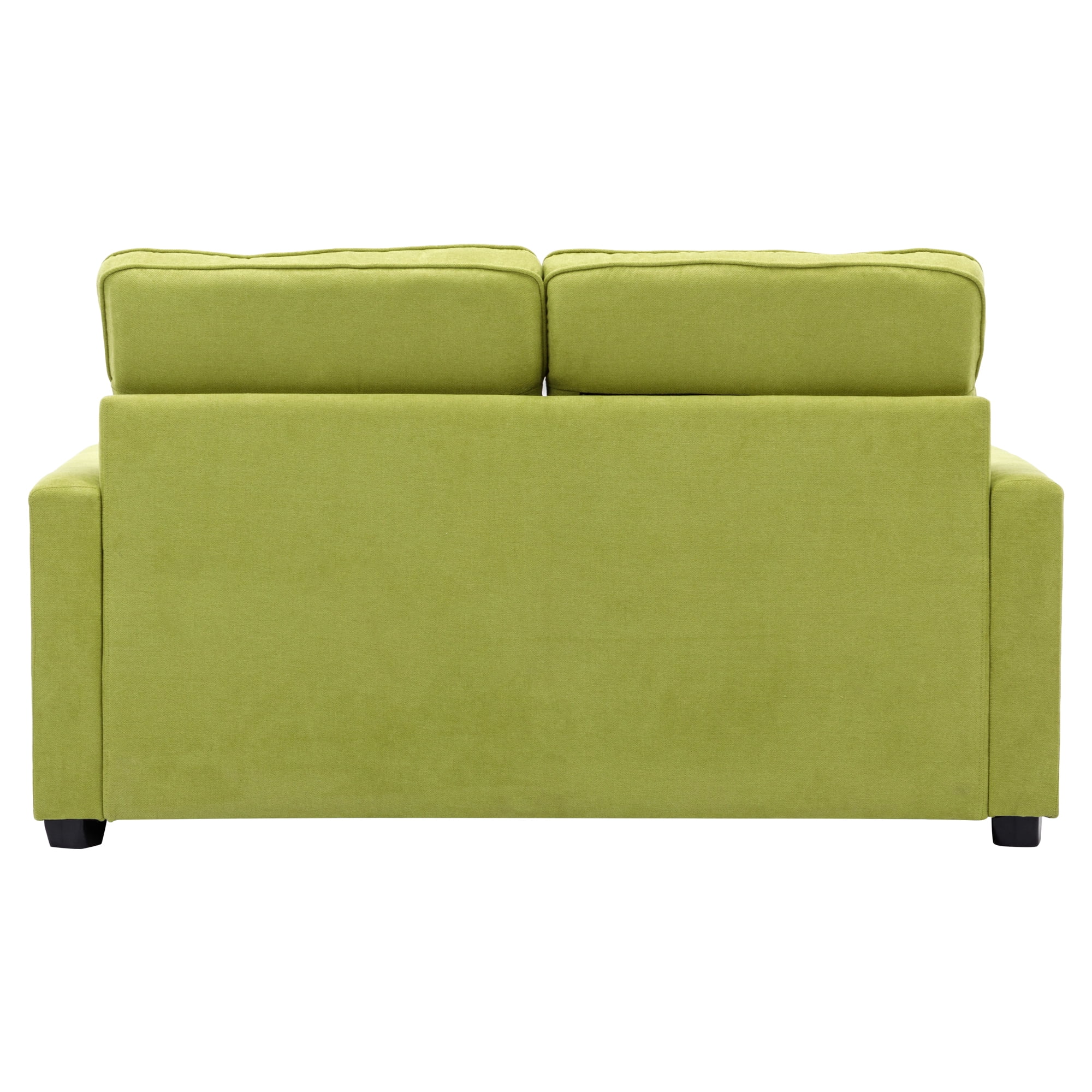 Churanty Convertible Sofa Bed Pull Out Sleeper Loveseat Sofa Chenille Upholstered Couch with Side Pockets for Small Space,Green