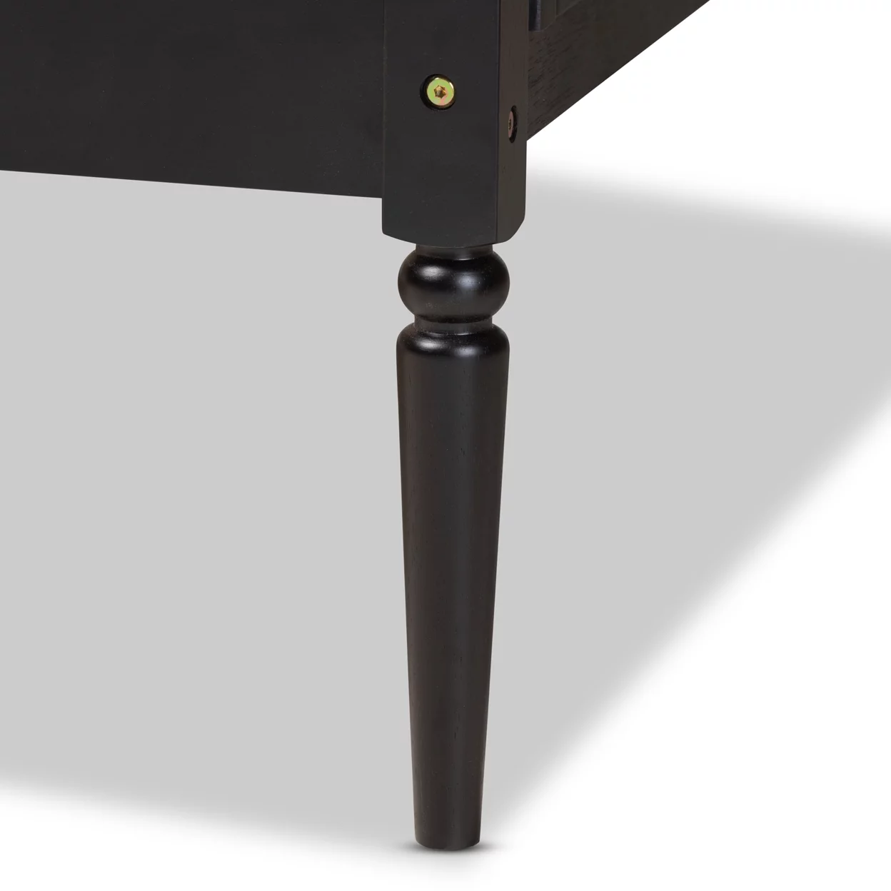 Baxton Studio Hancock Mid-Century Modern Charcoal Finished Wood and Synthetic Rattan Twin Size Daybed,Wholesale