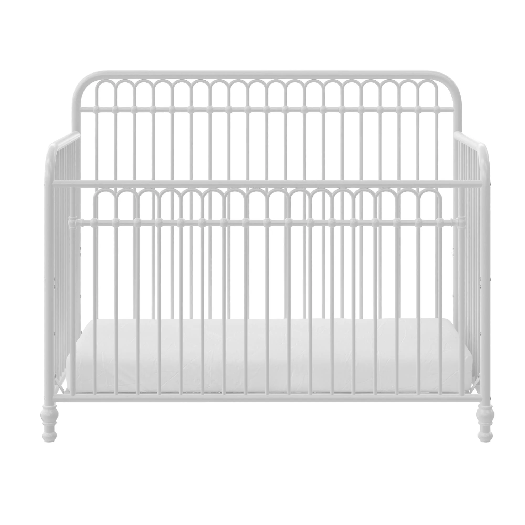 Little Seeds Ivy 3-in-1 Convertible Metal Crib, Off White