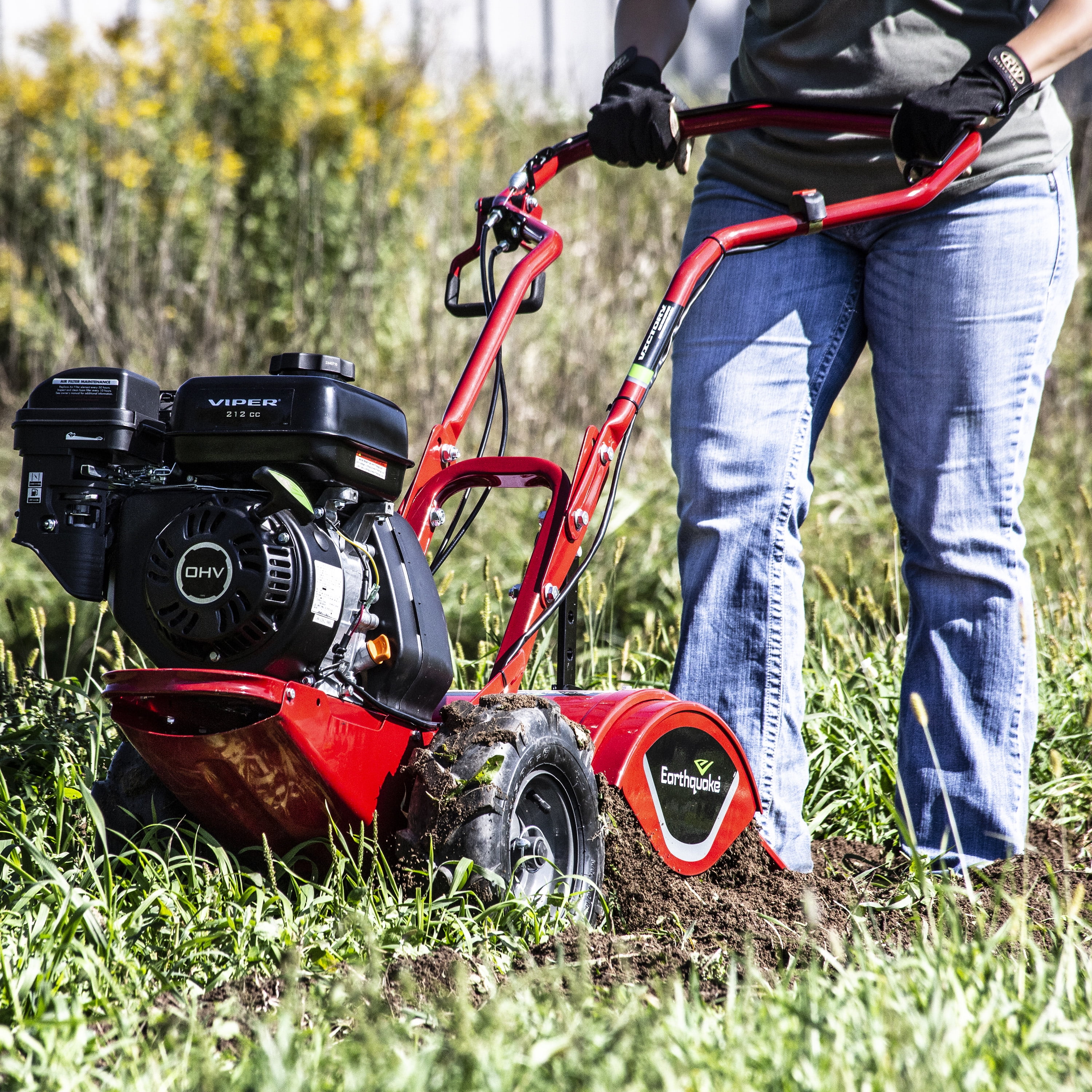Earthquake® Victory™ Rear Tine Tiller, Powerful 212cc 4-Cycle Viper™ Engine, 33970