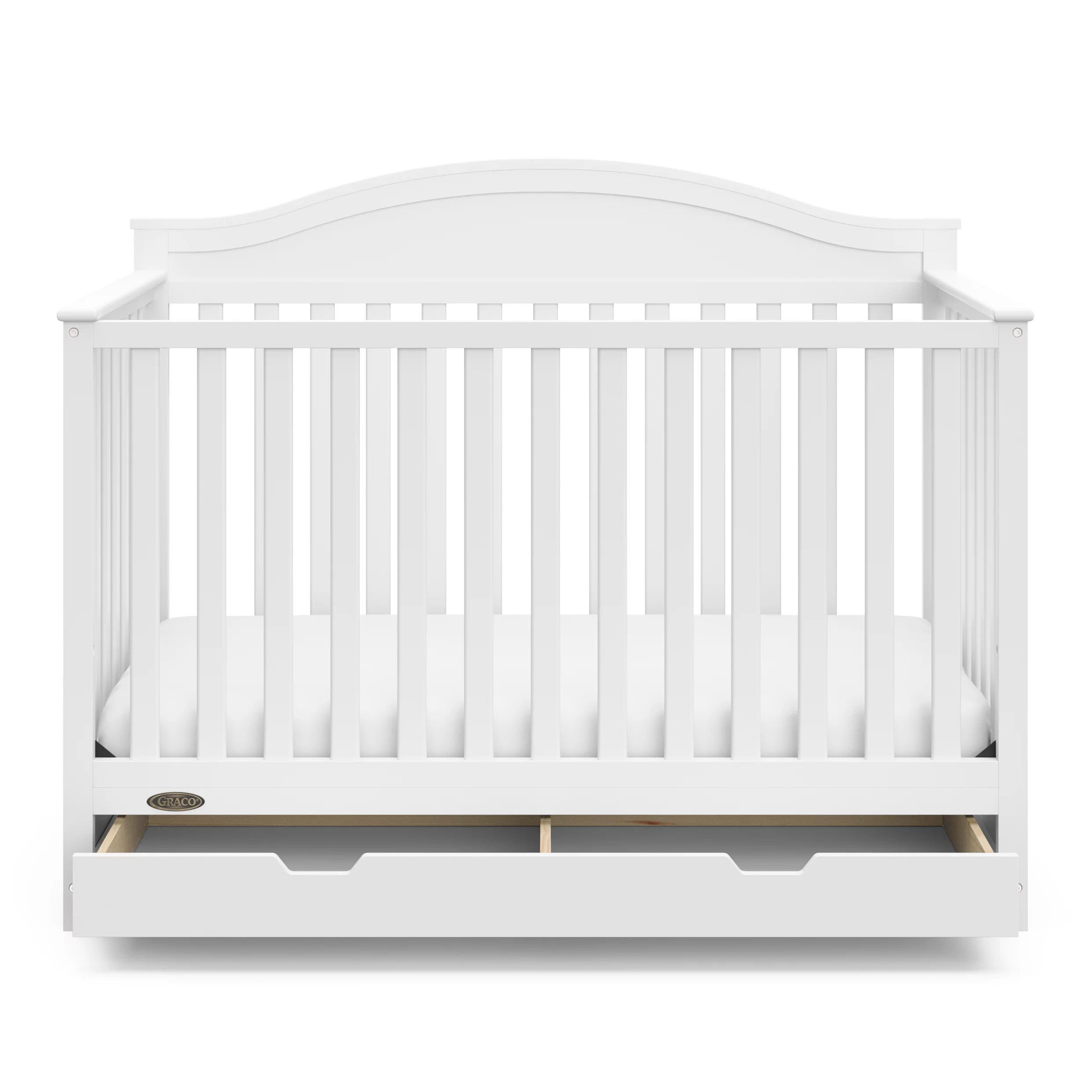 Graco Story 5-in-1 Convertible Baby Crib with Drawer, White