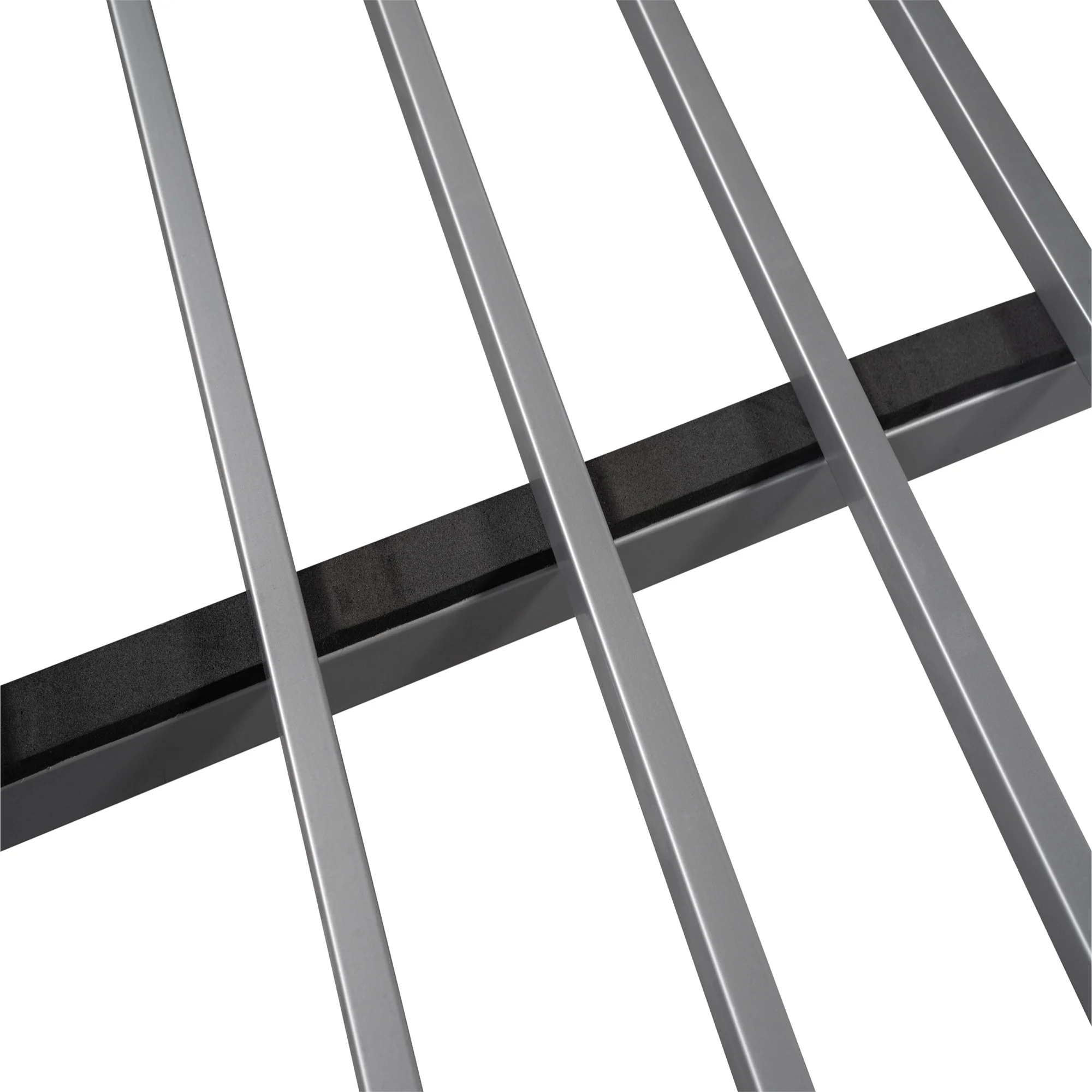 KAMIDA Metal Bunk Bed for Kids, Twin Over Twin Convertible Bunk Bed with Ladder and Safety Fence, Silver