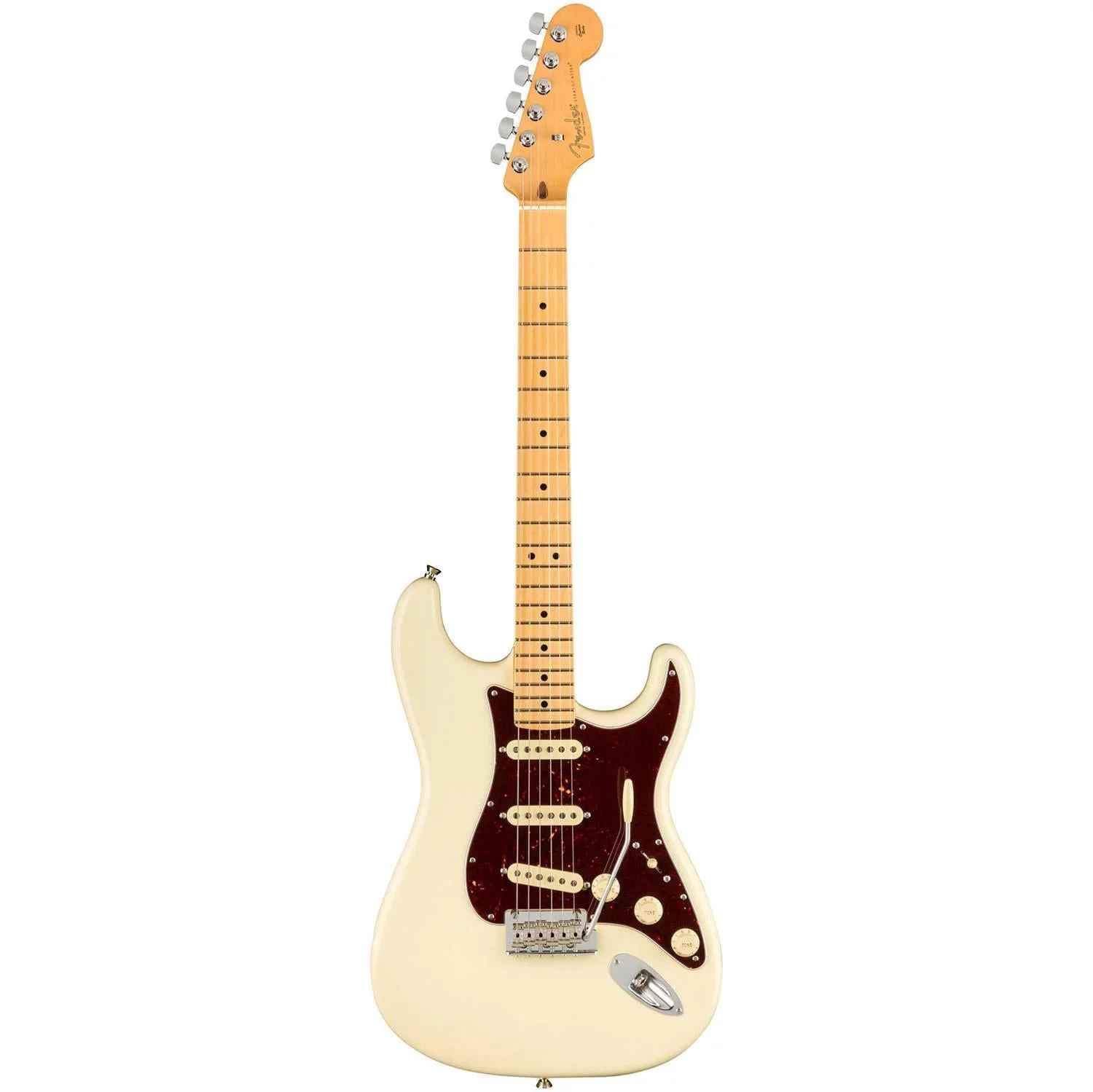 Fender American Professional II Stratocaster Electric Guitar (Olympic White, Maple Fretboard)