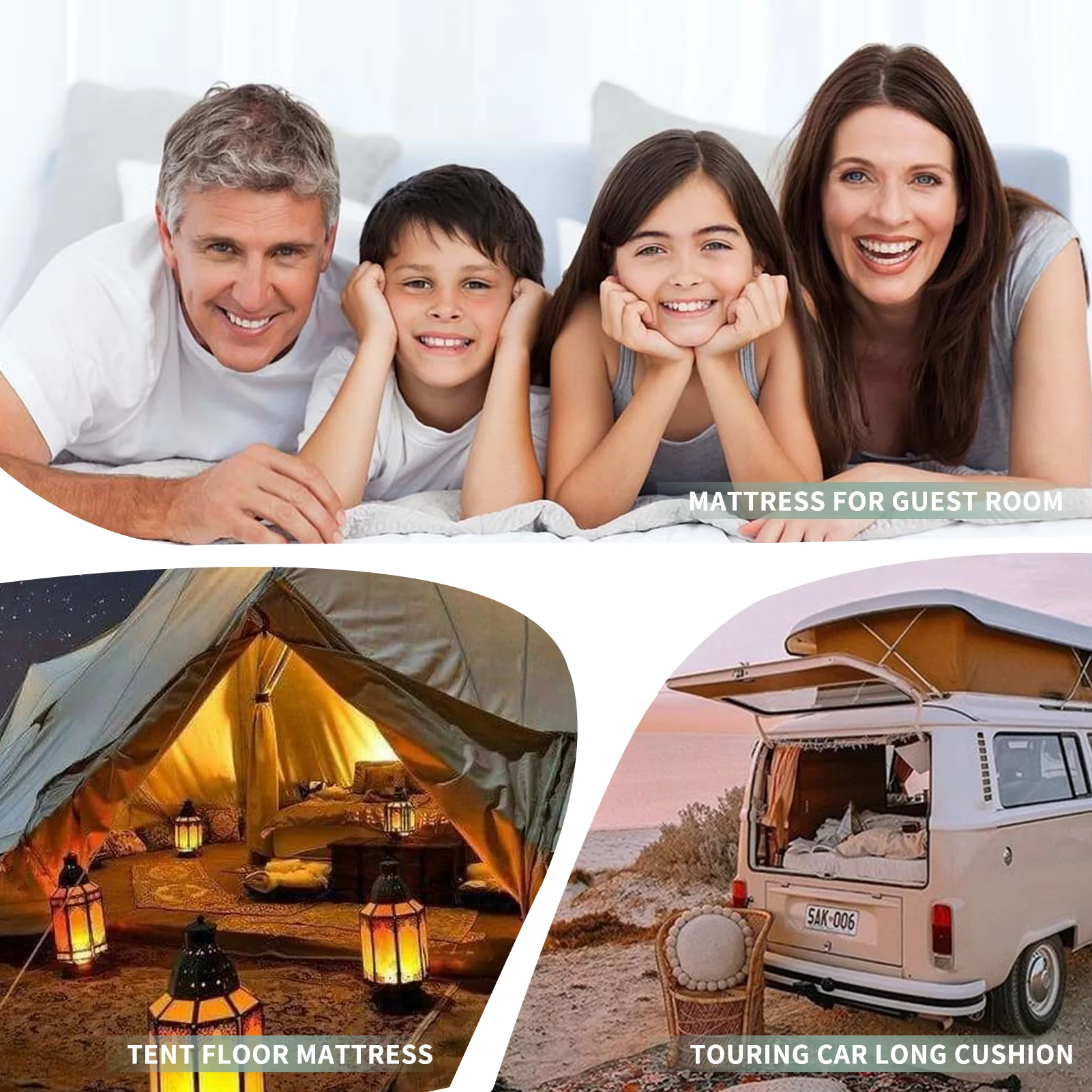 Diamond Patterned Futon Mattress, Extra Thick Japanese Floor Mattress Quilted Mattress Topper, Folding Floor Lounger Guest Bed Padded Sleeping Pad for Touring Car Camping