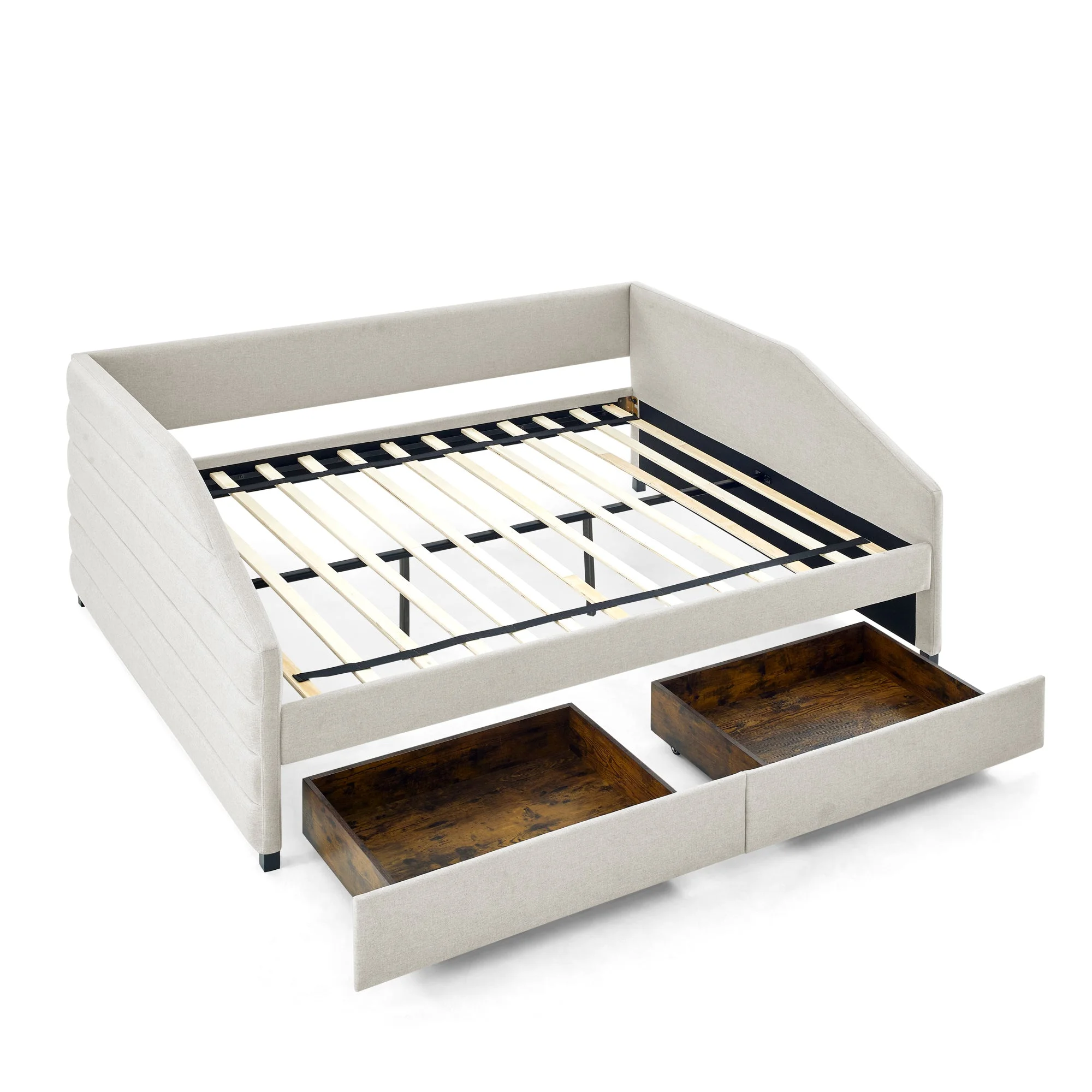 Goci Queen size Daybed with Drawers - Beige