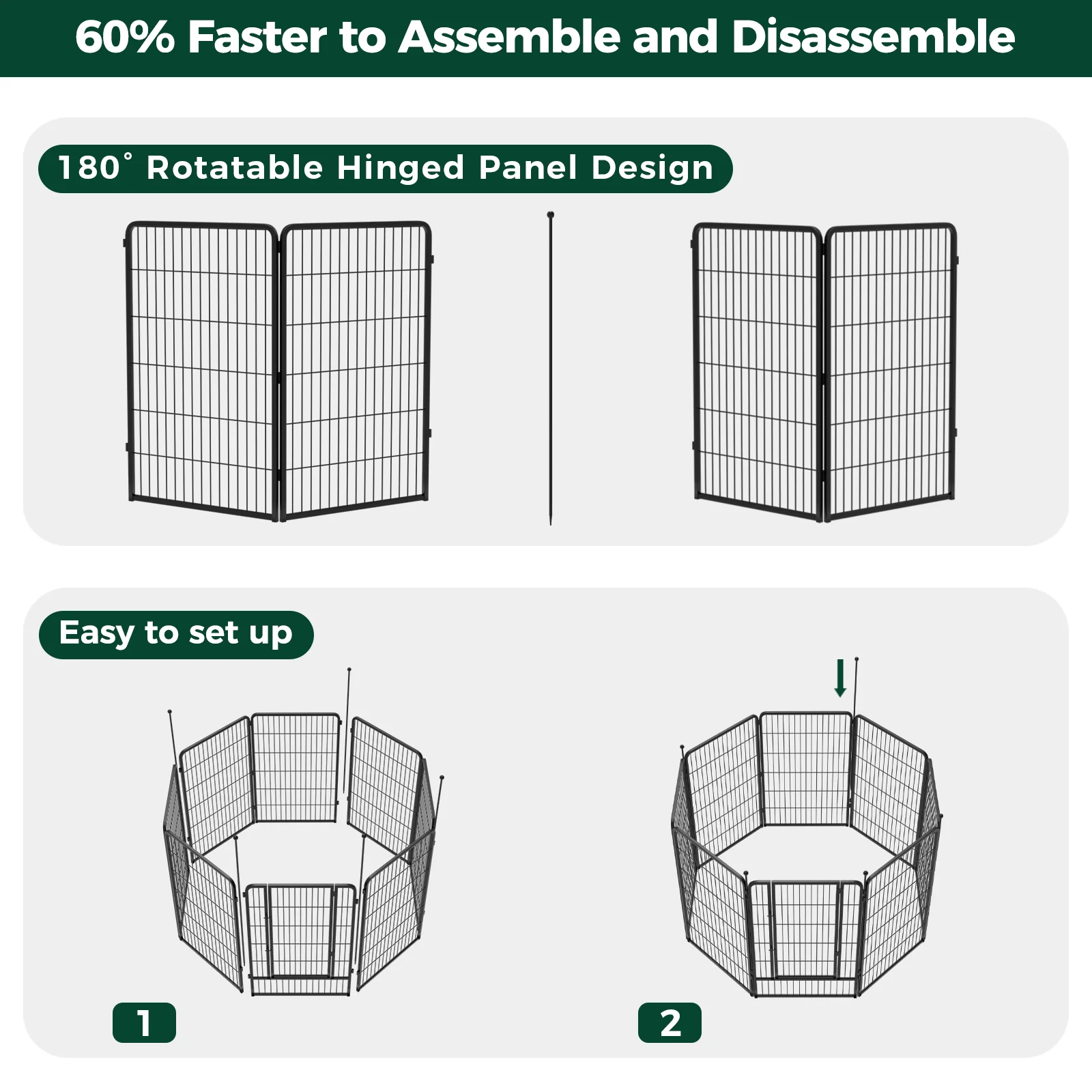 FXW Instant Dog Playpen Designed for RV Trips, 45