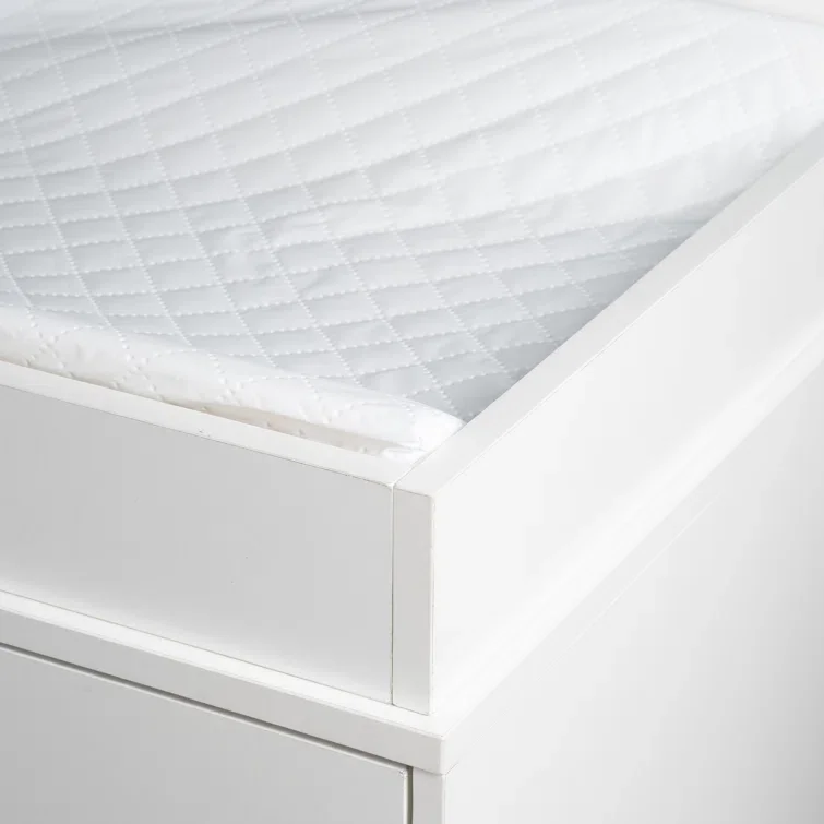 3 Drawer Changing Table and Storage Dresser with Open storage compartment and Removable Pad, Baby Changing Table for Kids rooms,White