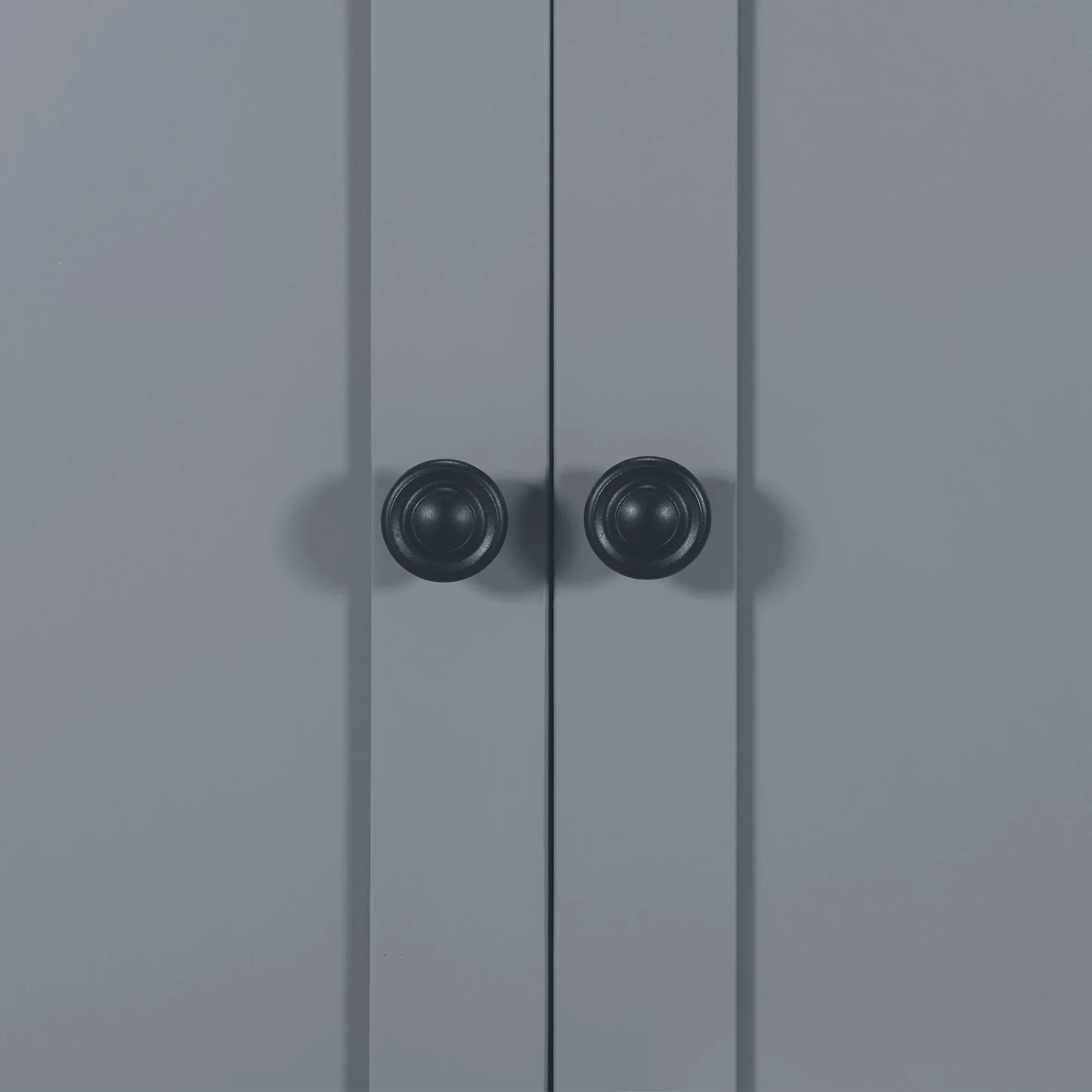 Churanty Twin Size Loft Bed with Wardrobe and Desk for Kids, Wood High Twin Loft Bed Frame with Shelves,Gray