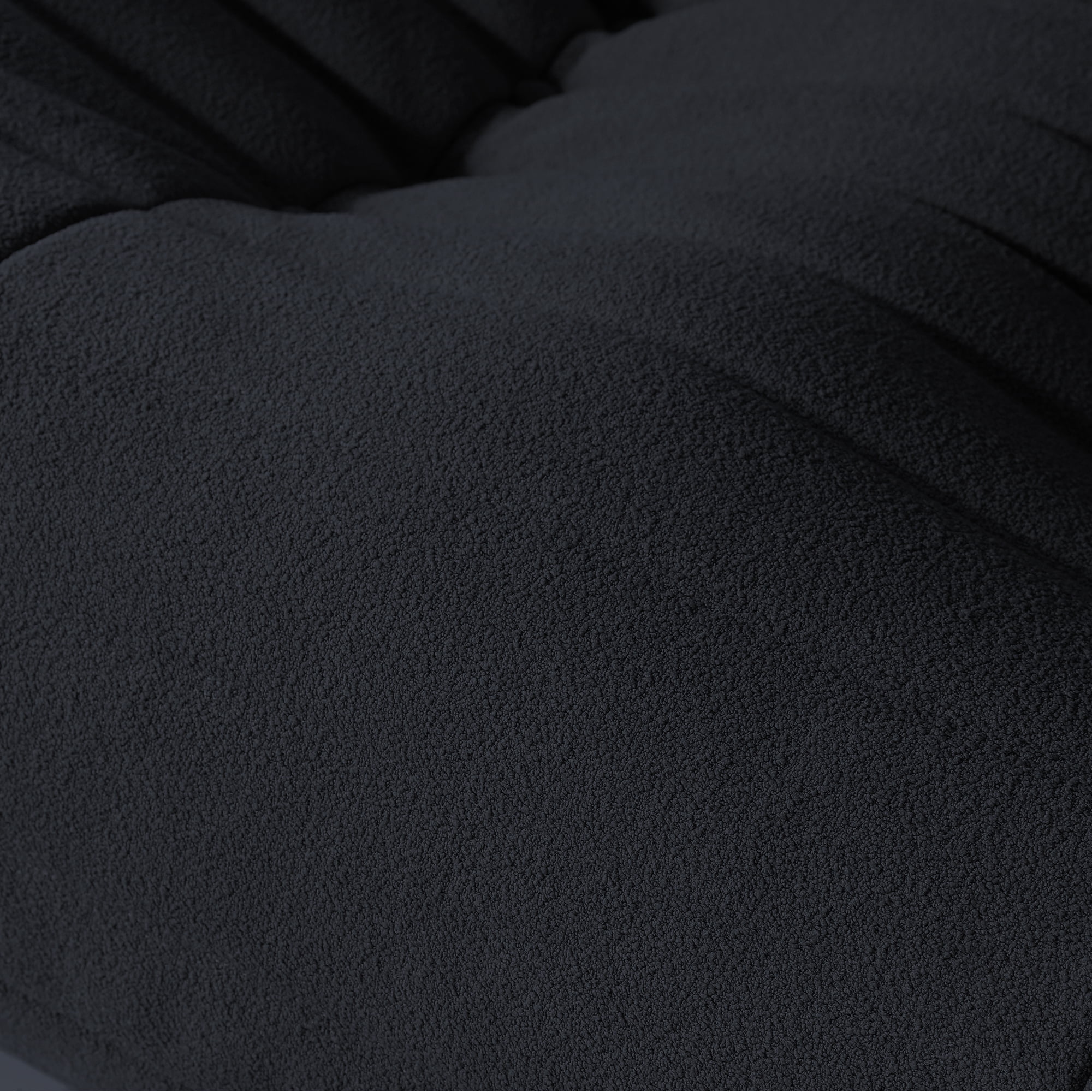 Magic Home Modern Sectional Sofa Togo Sofa Lazy Sofa Foam Couch Floor Sofa for Bedroom,Living Room,Apartment and Small Space,Single Seat Sofa,Black