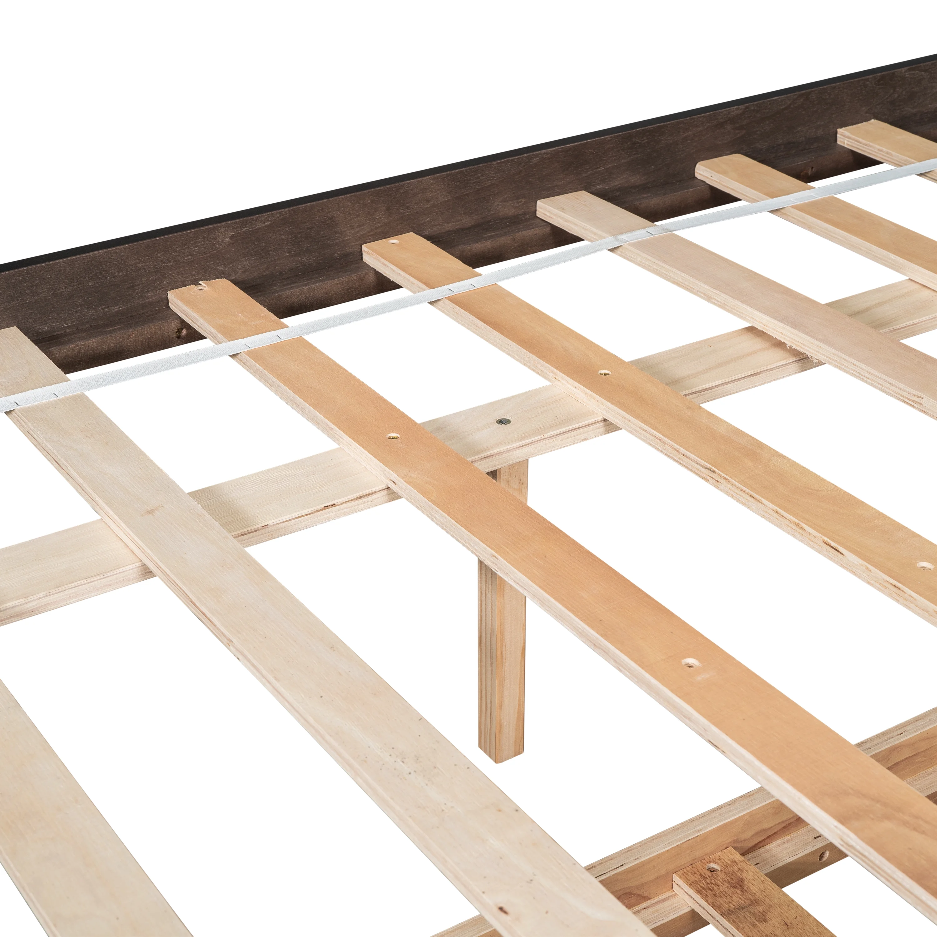 uhomepro Full Bed Frame with Bookcase Headboard and Trundle, Upgrade Pine Wood Platform Bed Frame for Kids, Modern Kids Bed Furniture for Bedroom, No Box Spring Needed, Espresso