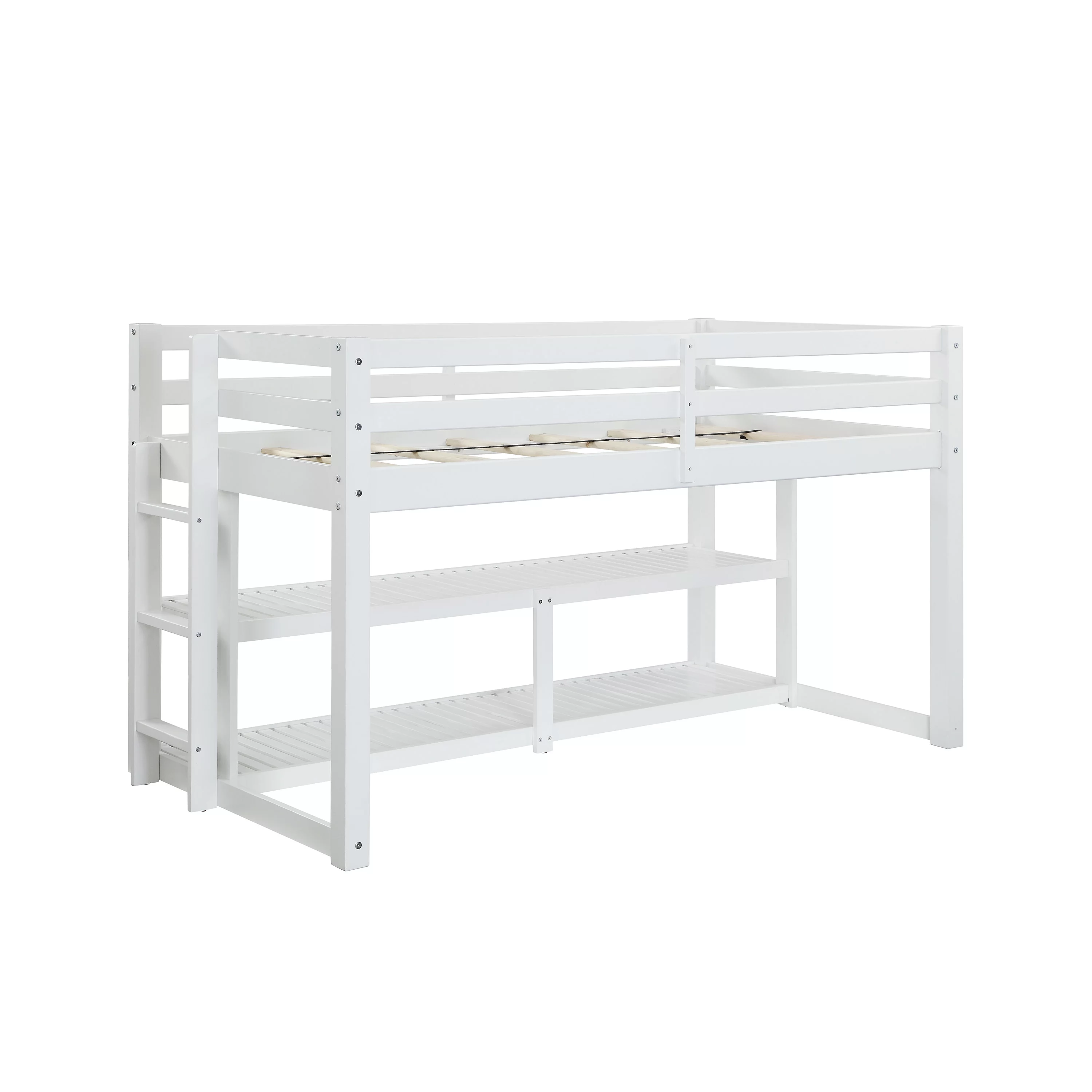 Better Homes and Gardens Greer Twin Loft Storage Bed, White